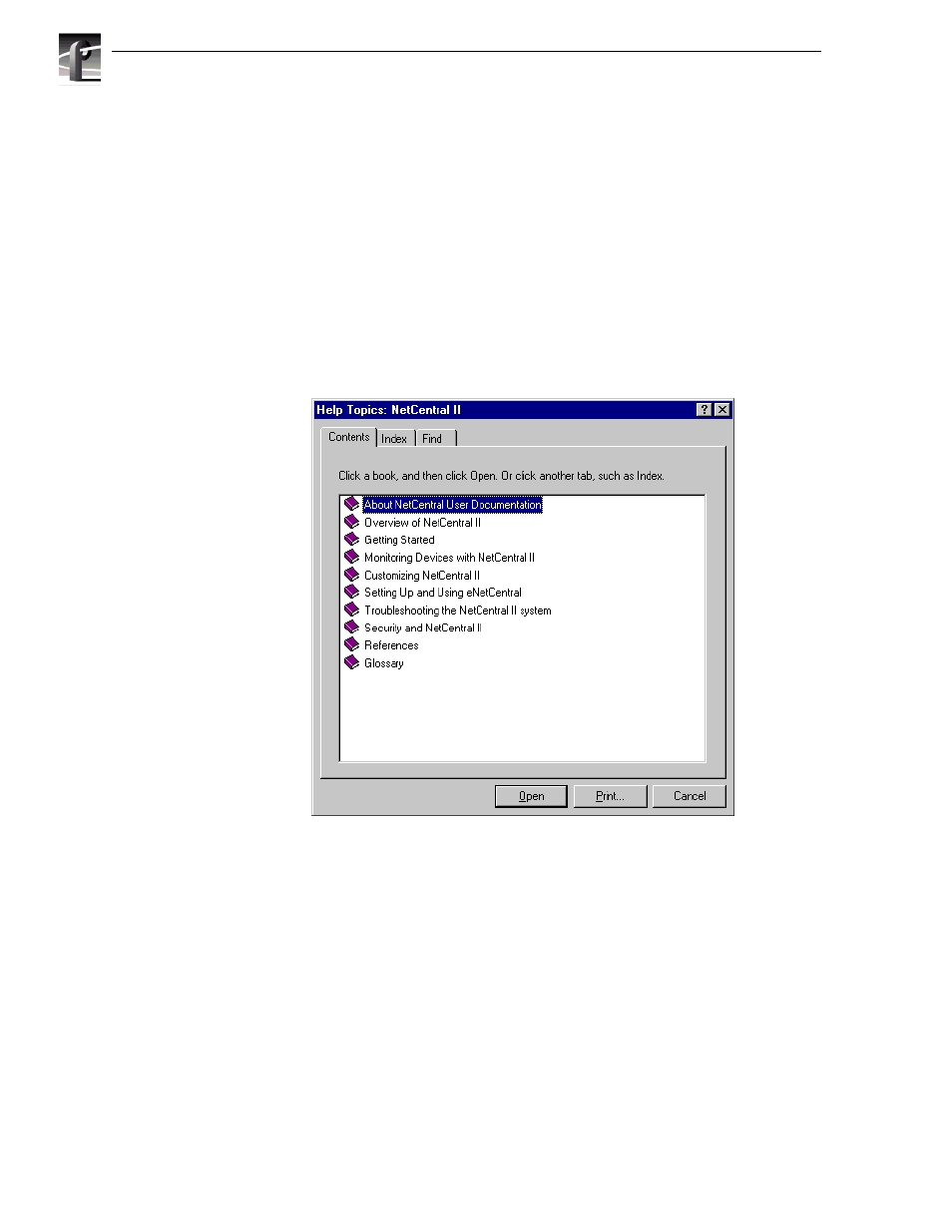 To clear informational messages, Getting help with netcentral lite, Launching the profile xp configuration manager | Grass Valley Profile XP Service Manual User Manual | Page 126 / 172