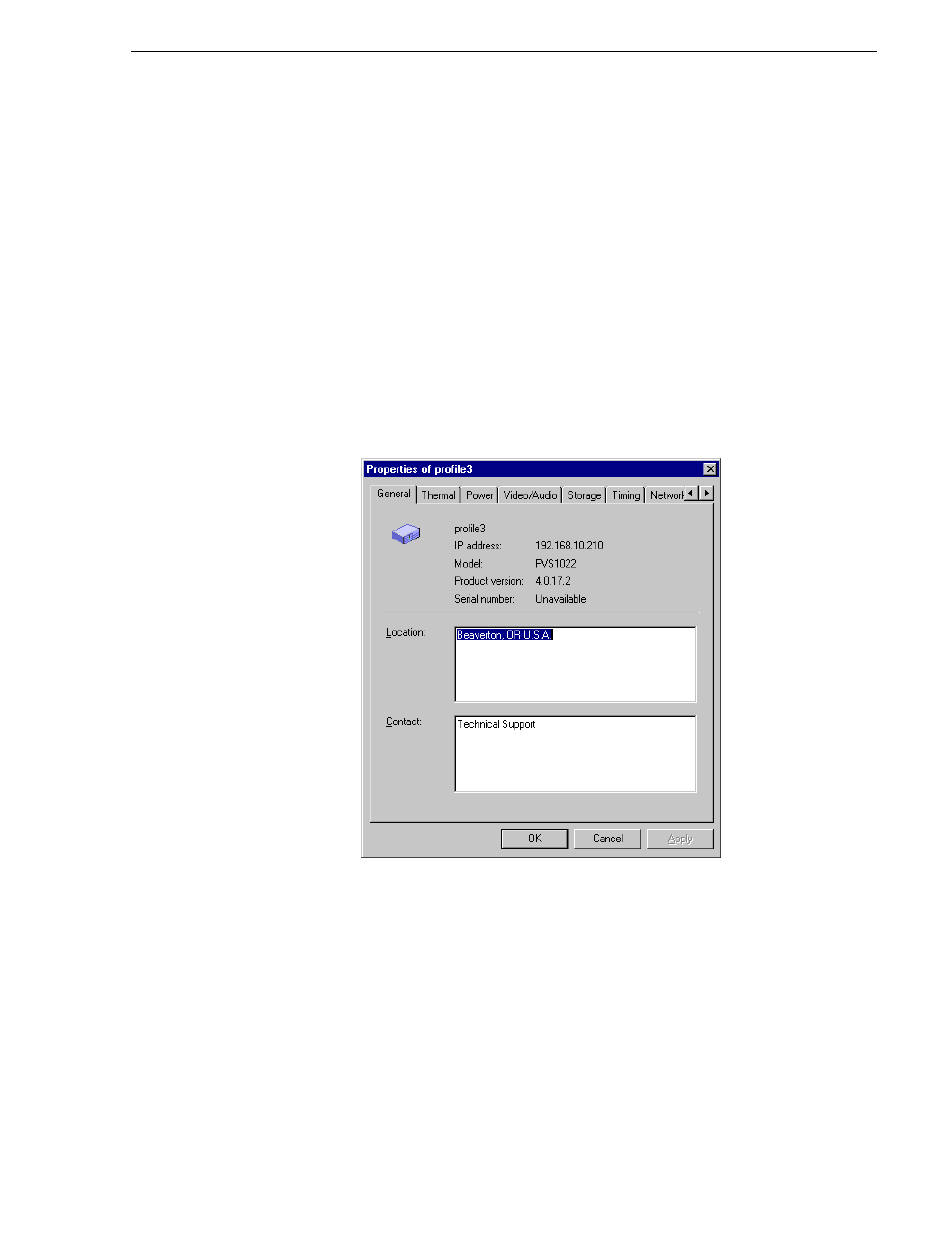 Viewing subsystem properties, To view general properties, address, and location | Grass Valley Profile XP Service Manual User Manual | Page 127 / 172