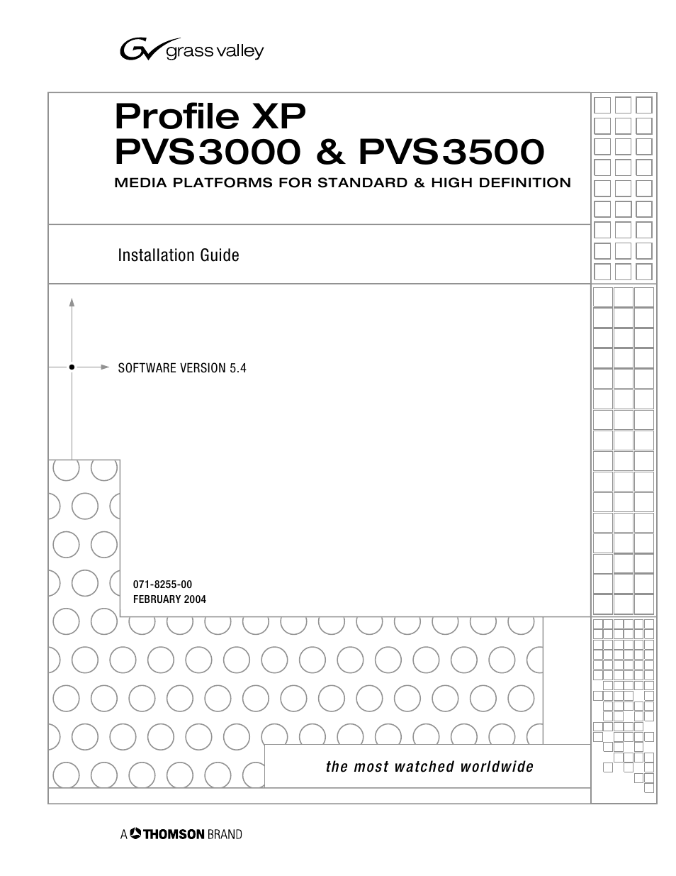 Grass Valley PVS 3000 July 2004 User Manual | 48 pages