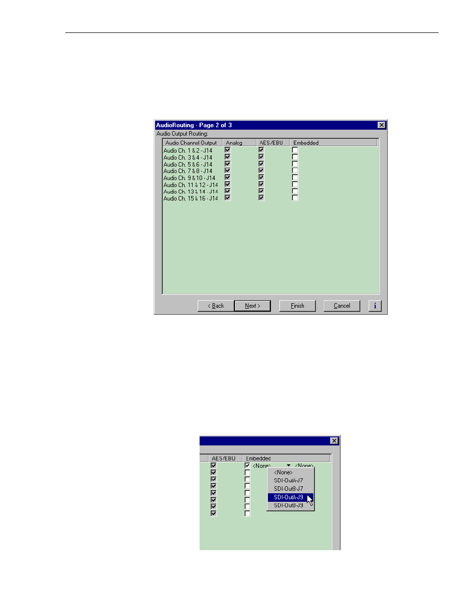 Select audio output format | Grass Valley PVS 3000 July 2004 User Manual | Page 37 / 48