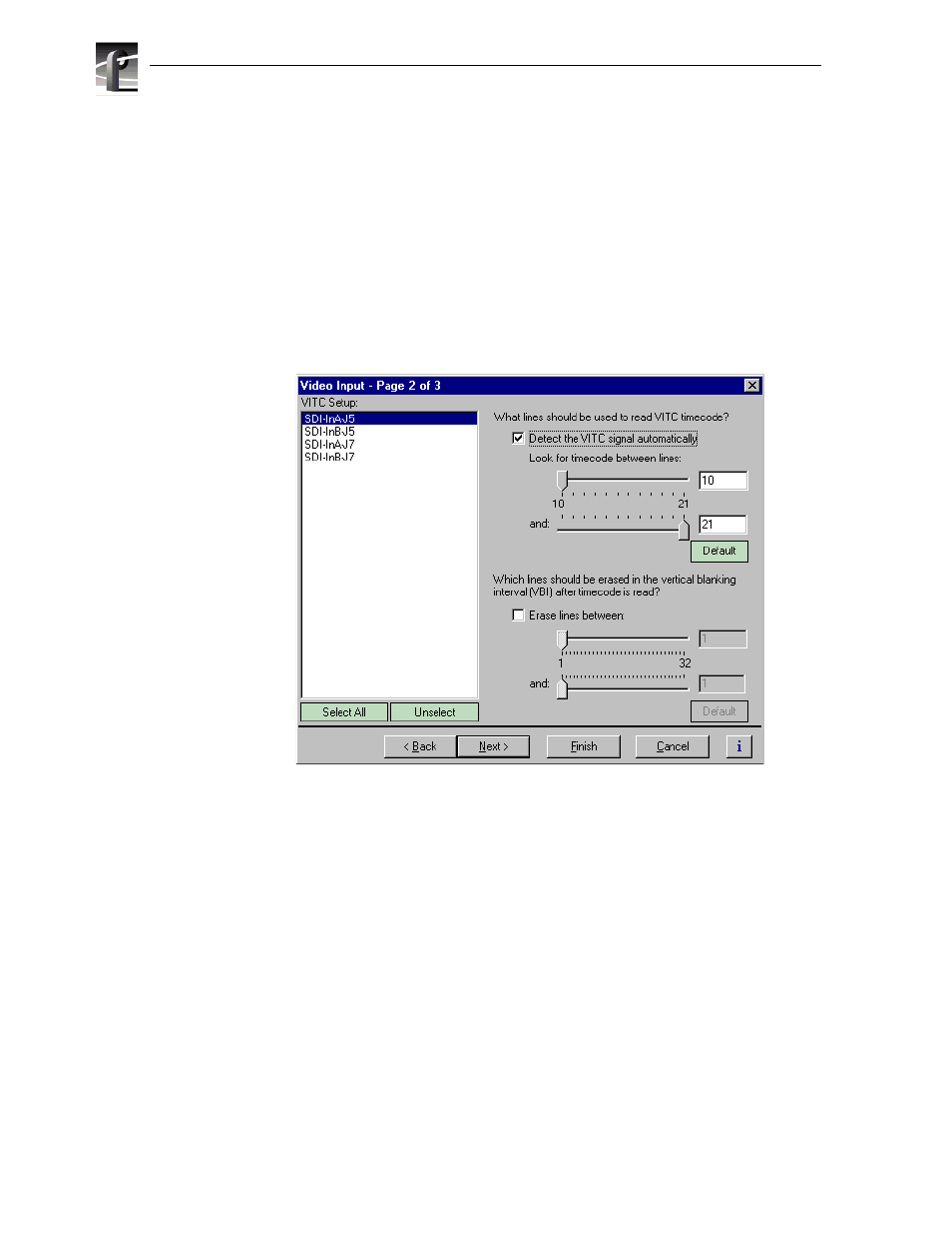 Erasing video input vbi information | Grass Valley PVS Series System Guide v.4.0 Dec 10 200 User Manual | Page 130 / 288