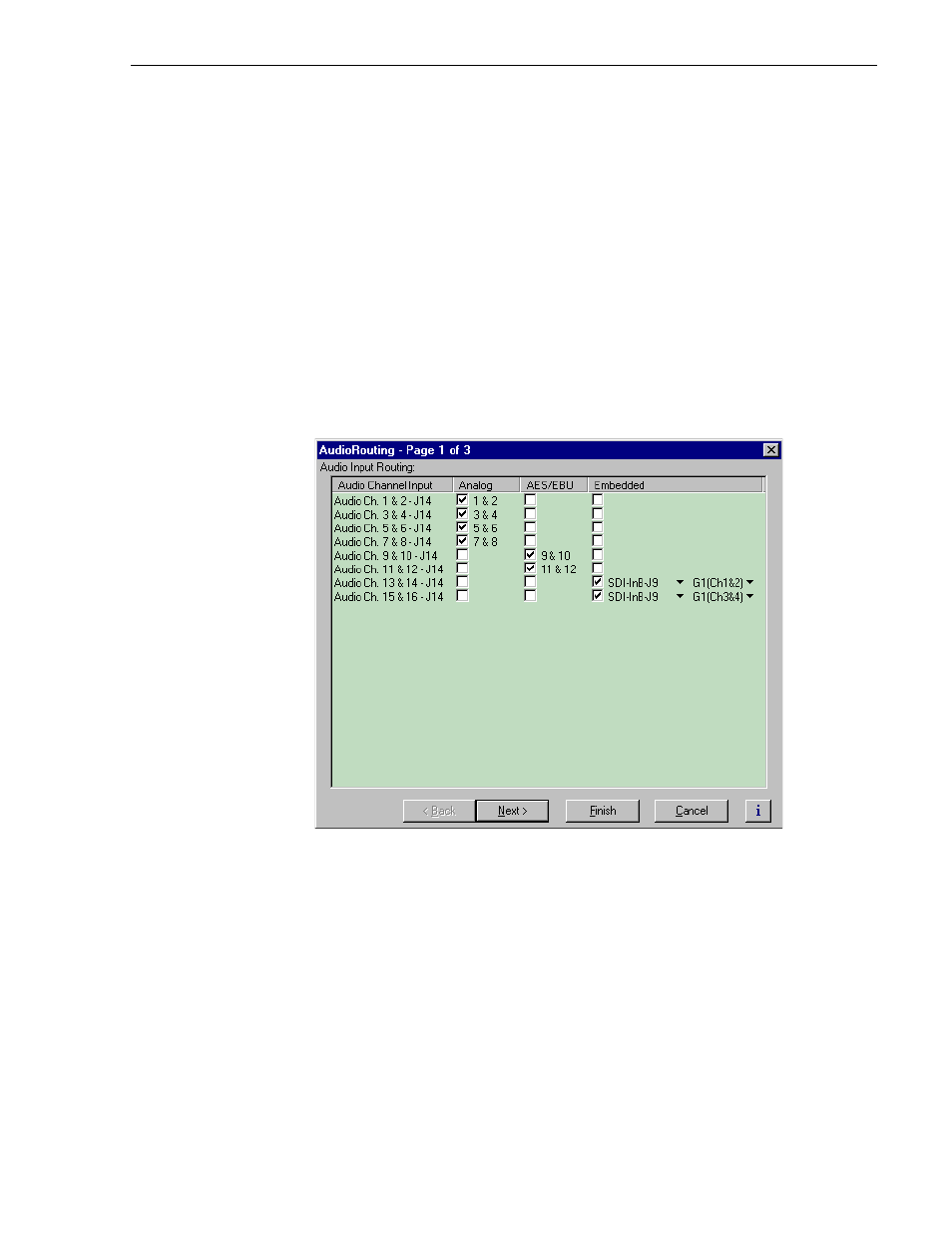 Changing the audio i/o format, Select audio input format | Grass Valley PVS Series System Guide v.4.0 Dec 10 200 User Manual | Page 155 / 288