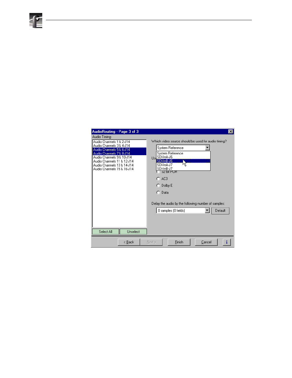 Selecting the audio clock reference | Grass Valley PVS Series System Guide v.4.0 Dec 10 200 User Manual | Page 160 / 288