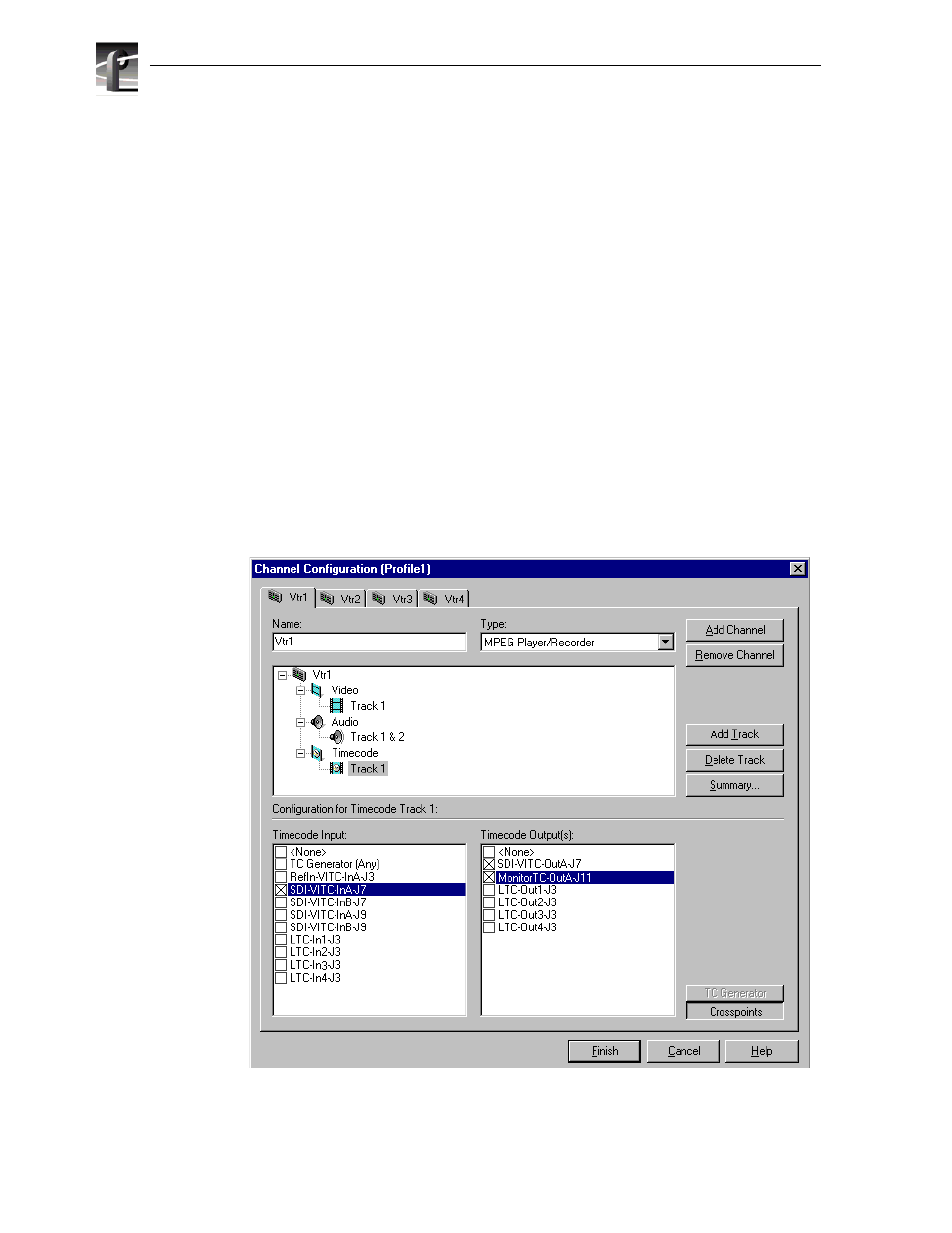 Select a timecode source for timecode burn-in | Grass Valley PVS Series System Guide v.4.0 Dec 10 200 User Manual | Page 188 / 288