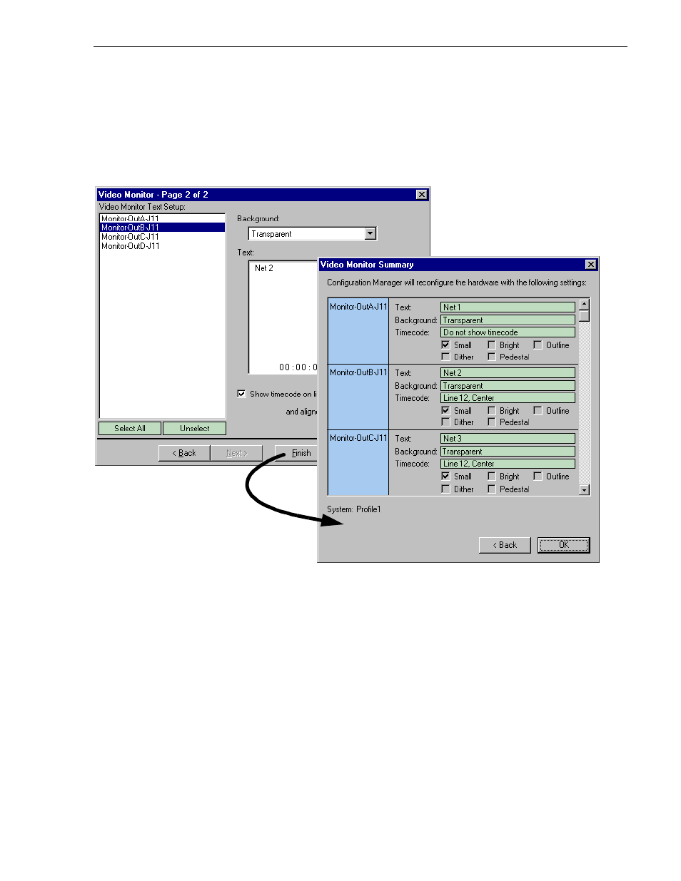 Viewing hardware settings summary dialog boxes | Grass Valley PVS Series System Guide v.4.0 Dec 10 200 User Manual | Page 45 / 288