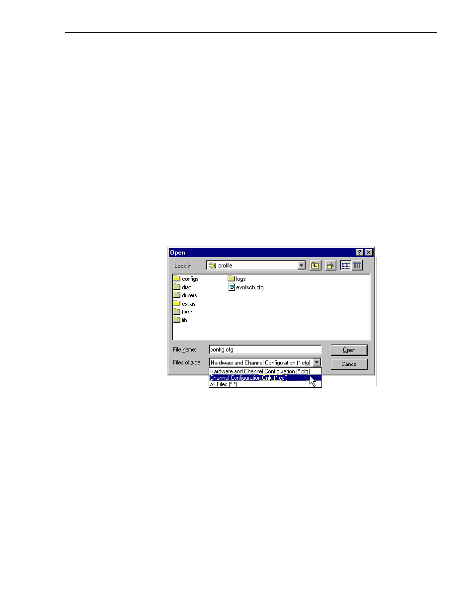 Opening saved configuration files | Grass Valley PVS Series System Guide v.4.0 Dec 10 200 User Manual | Page 49 / 288