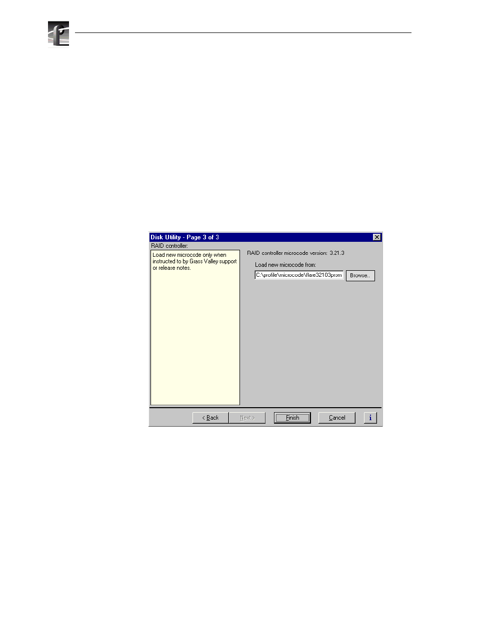 Updating your pfc500 firmware, Updating your pfc500 firmware | Grass Valley PVS Series System Guide v.4.0 Dec 10 200 User Manual | Page 86 / 288