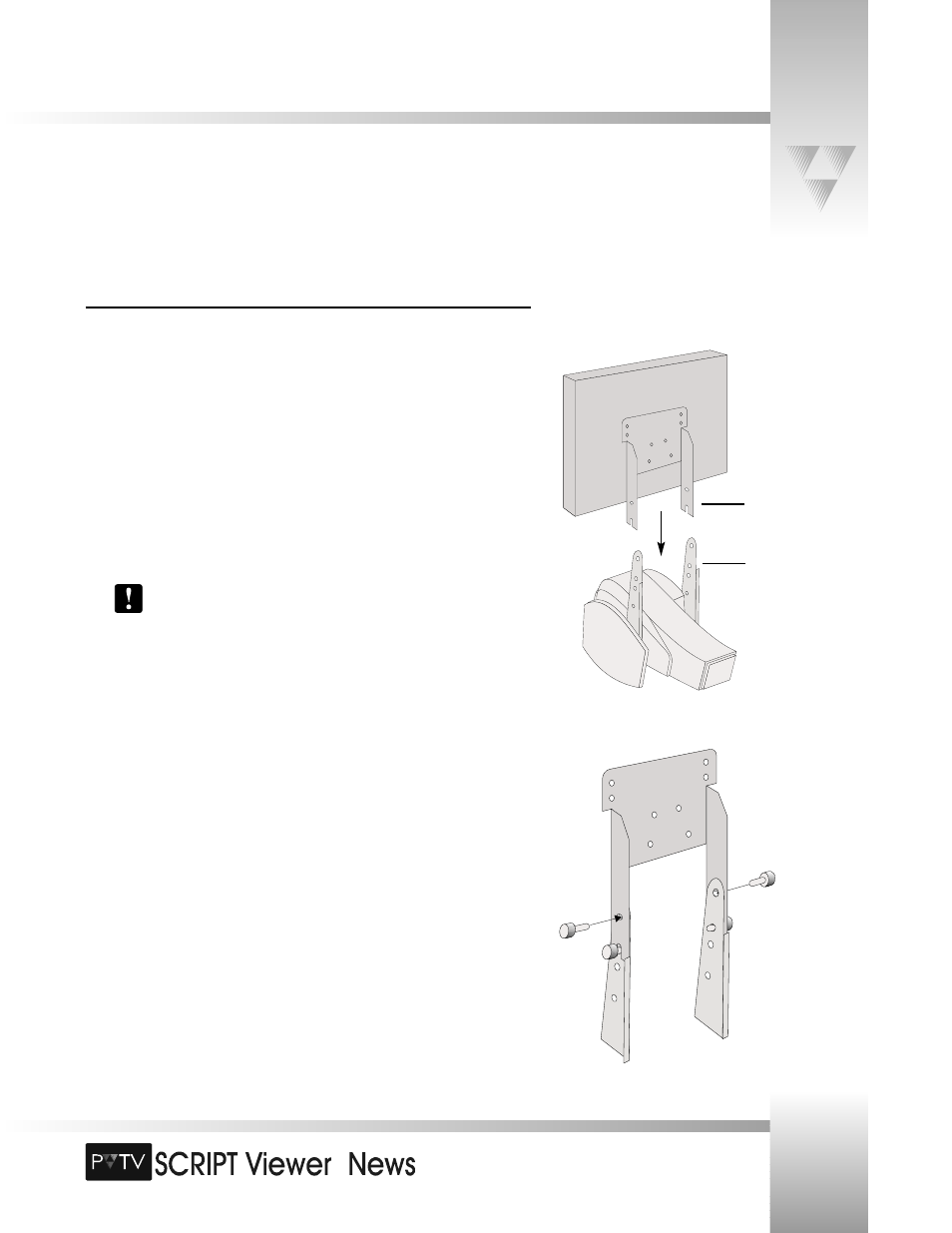 Installing the flat-panel display | Grass Valley SCRIPT Viewer News Rev.A User Manual | Page 13 / 60