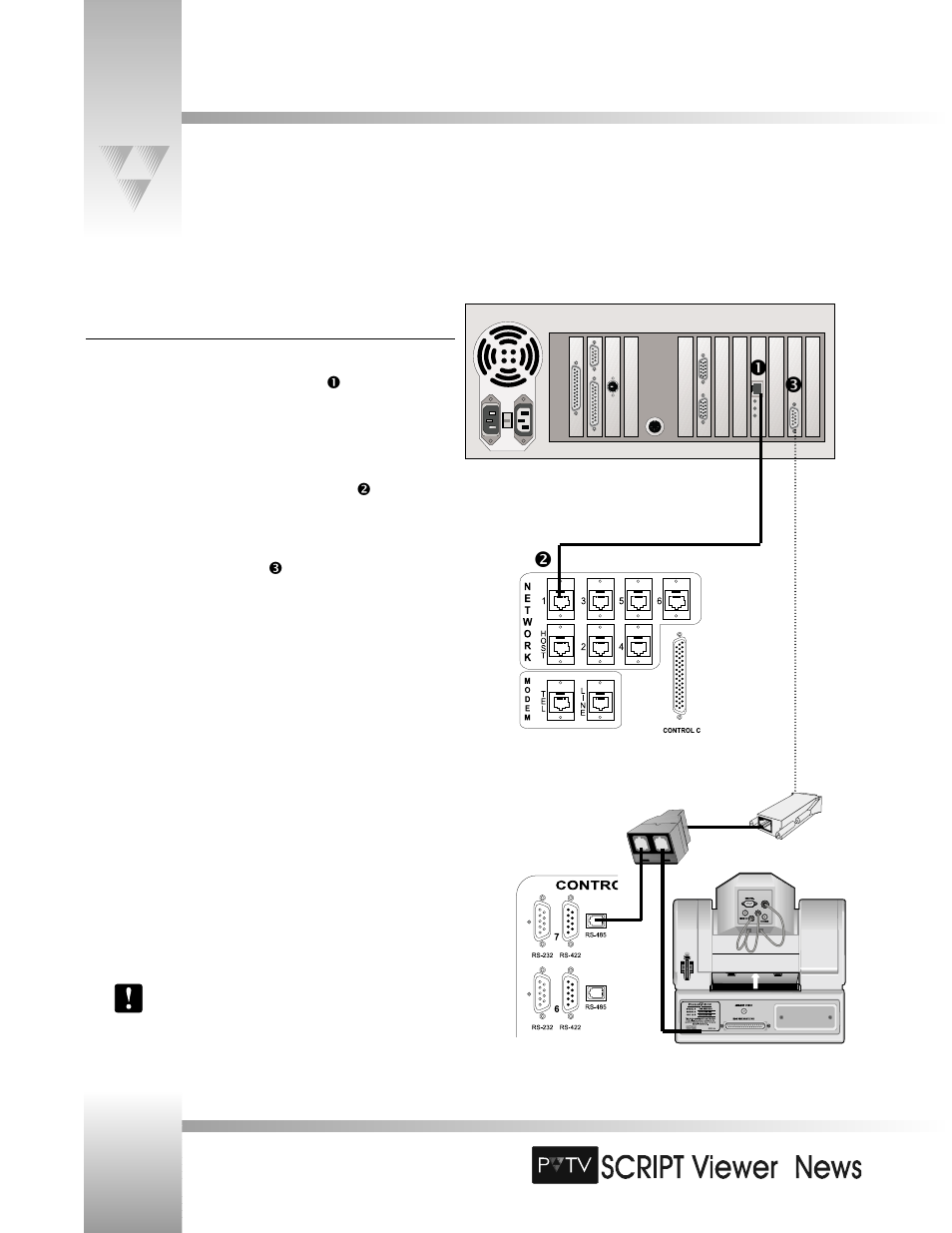 Connecting the script viewer system | Grass Valley SCRIPT Viewer News Rev.A User Manual | Page 16 / 60