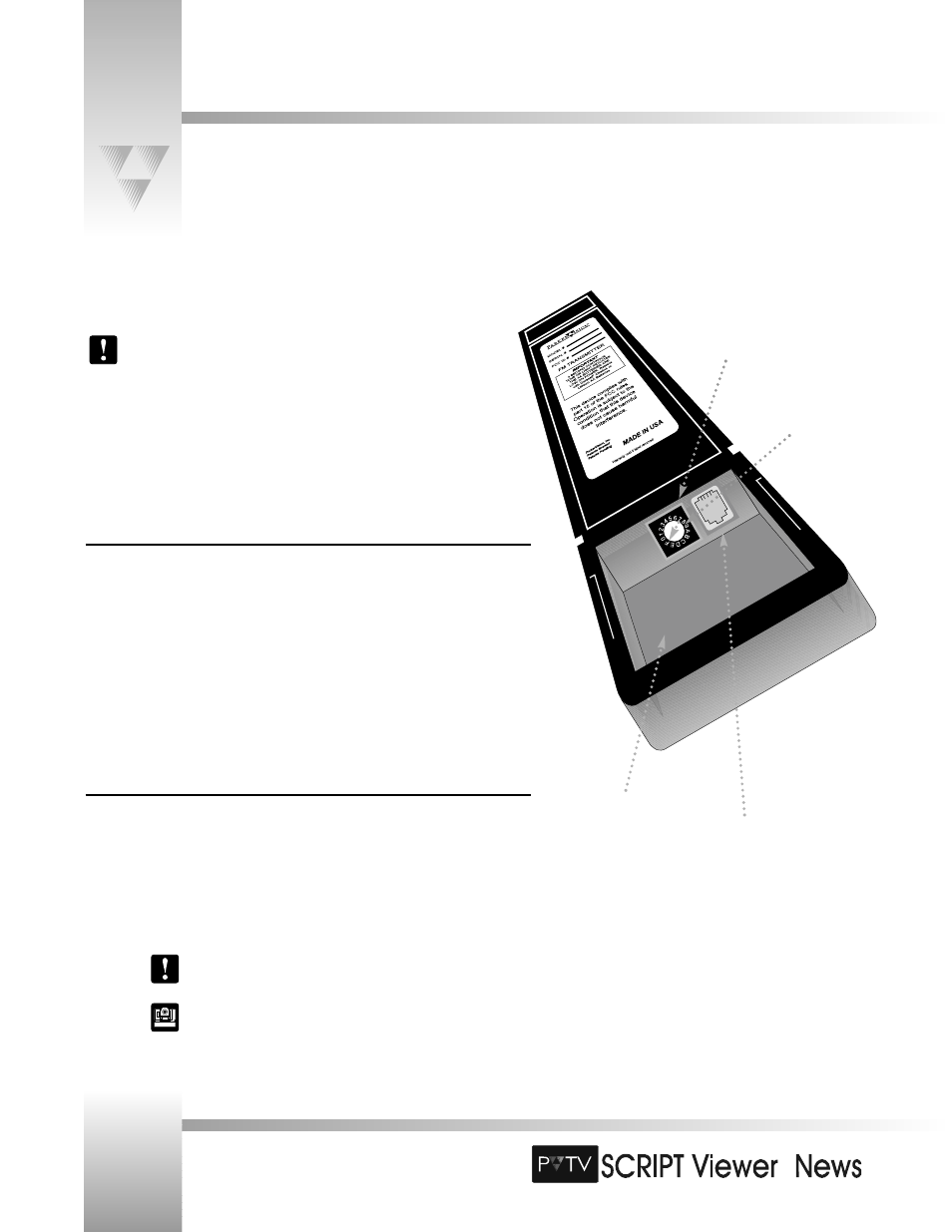 Connecting the script viewer keypad | Grass Valley SCRIPT Viewer News Rev.A User Manual | Page 18 / 60