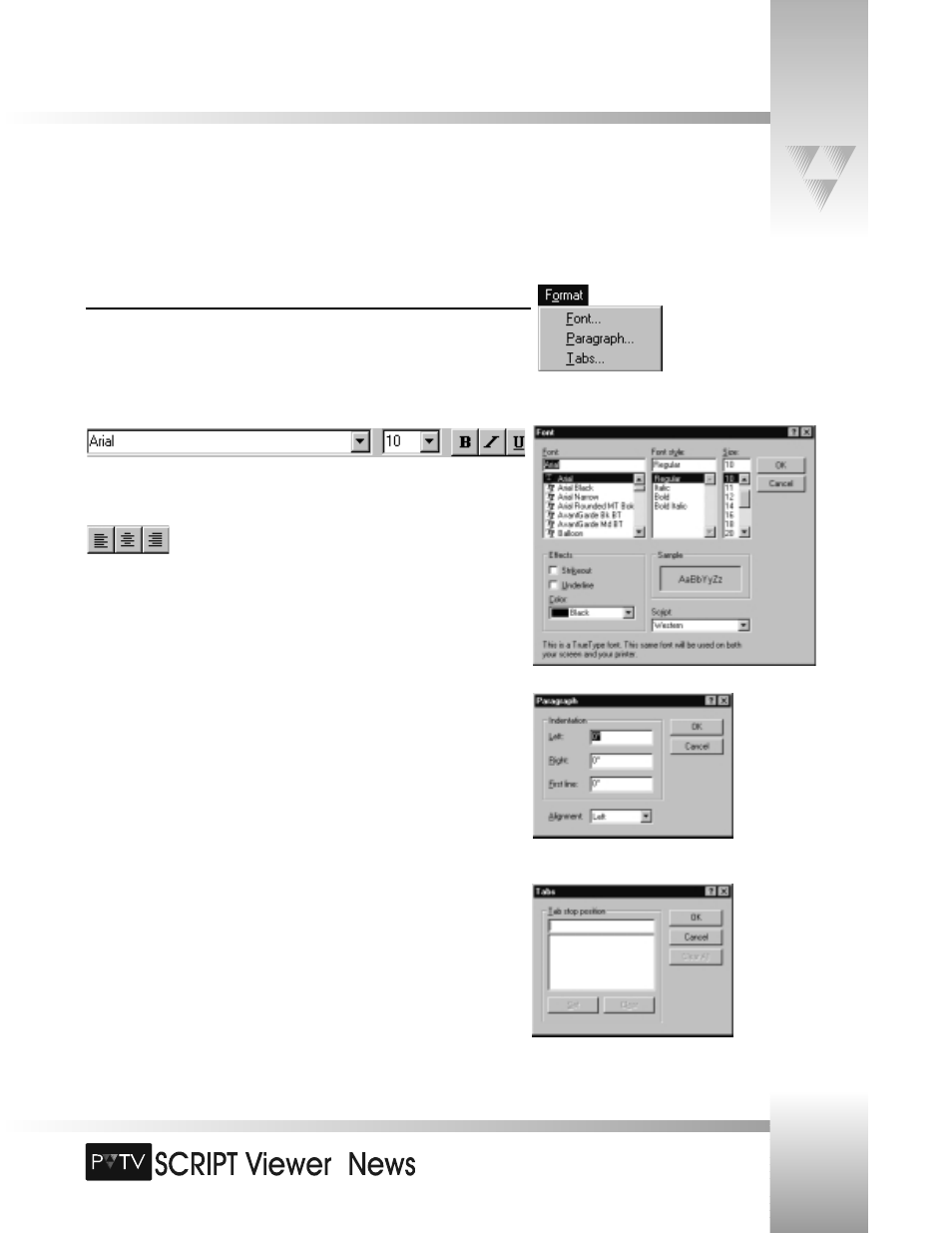 The scriptedit menus and toolbars | Grass Valley SCRIPT Viewer News Rev.A User Manual | Page 27 / 60