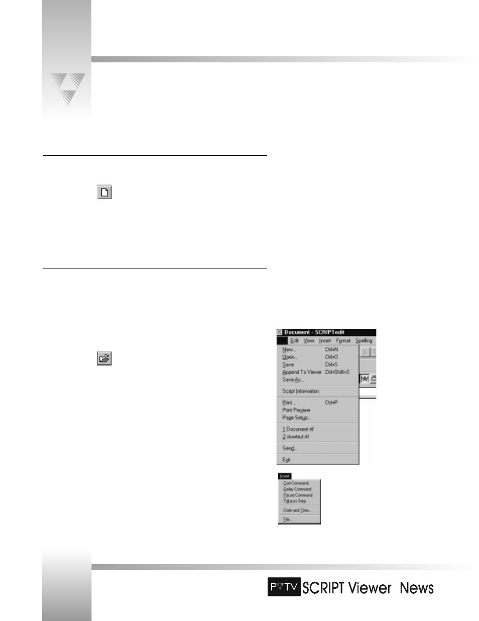 Scriptedit basics | Grass Valley SCRIPT Viewer News Rev.A User Manual | Page 34 / 60