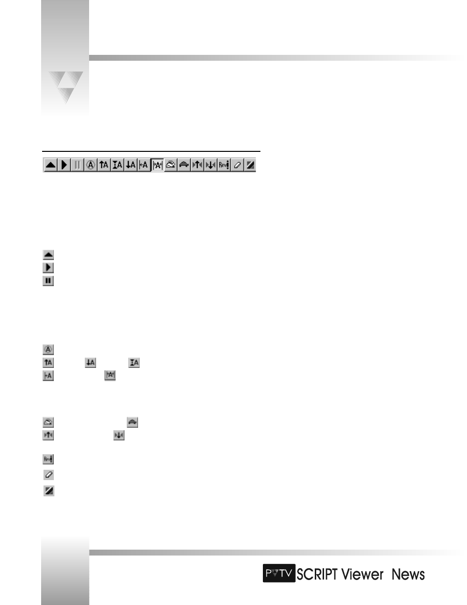 Scriptview basics, Page 40 | Grass Valley SCRIPT Viewer News Rev.A User Manual | Page 42 / 60