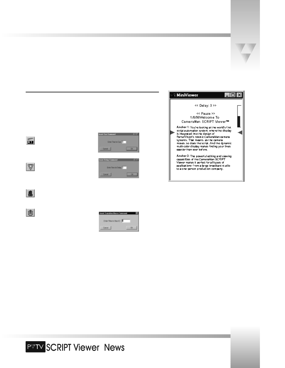Scriptview commands | Grass Valley SCRIPT Viewer News Rev.A User Manual | Page 43 / 60