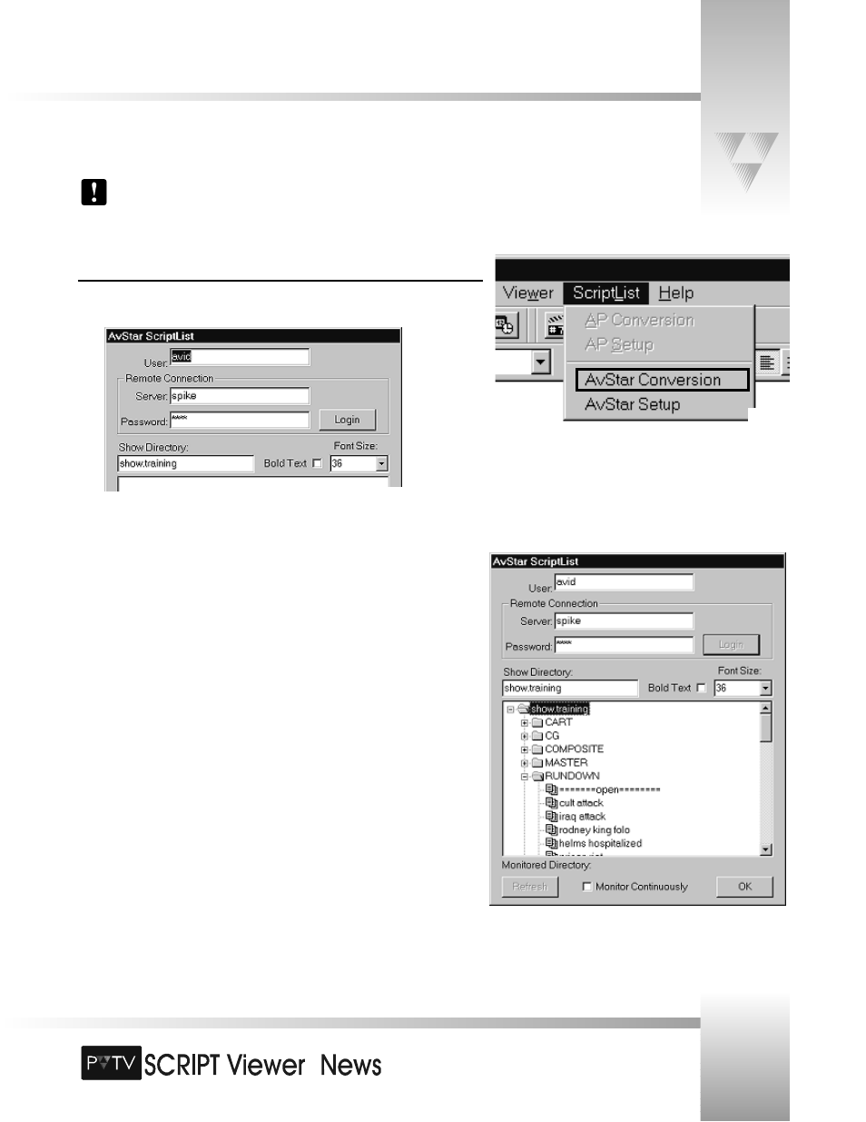 Appendix e: avstar installation and operation | Grass Valley SCRIPT Viewer News Rev.A User Manual | Page 57 / 60