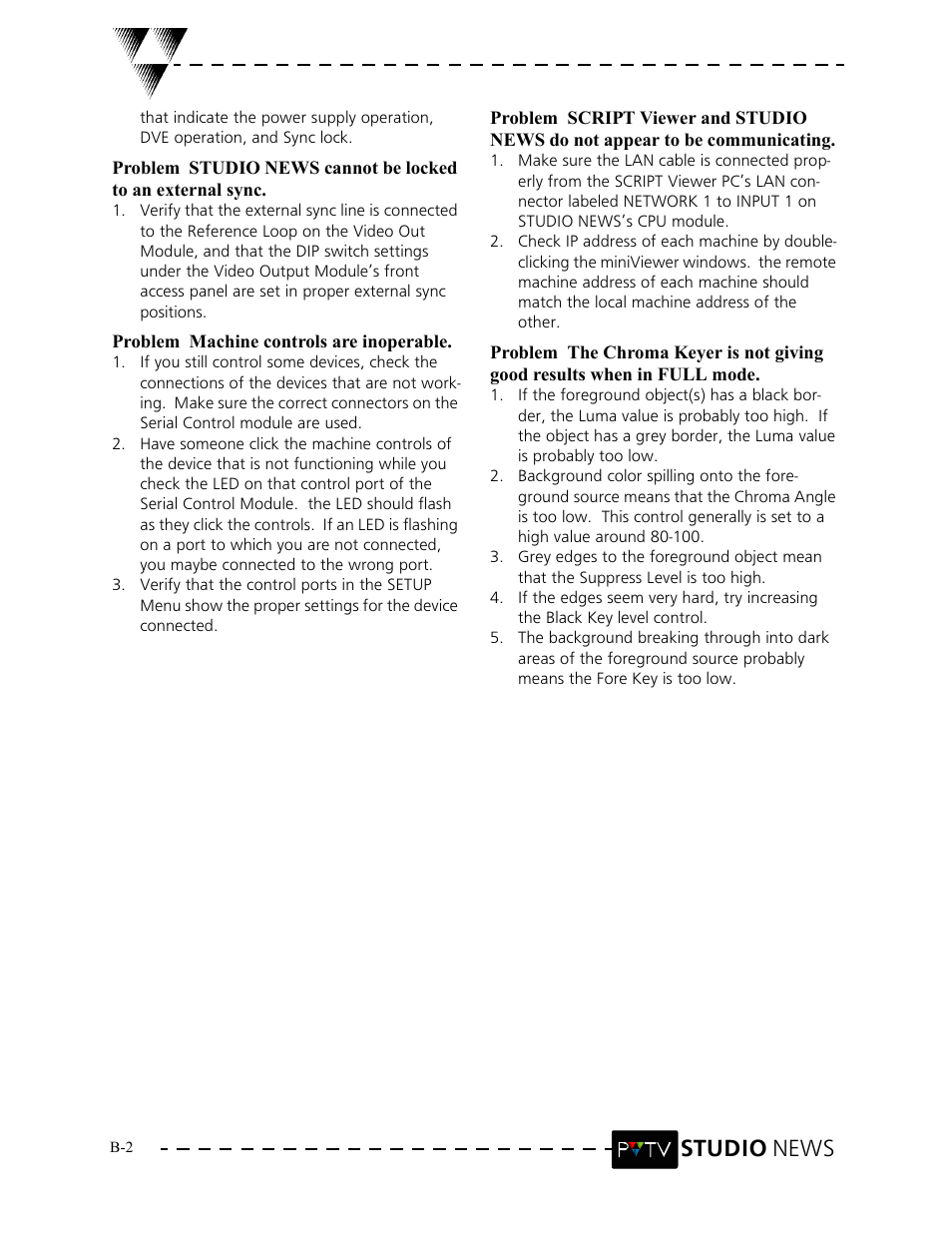 Studio news | Grass Valley PVTV NEWS Rev.4.02 User Manual | Page 90 / 96