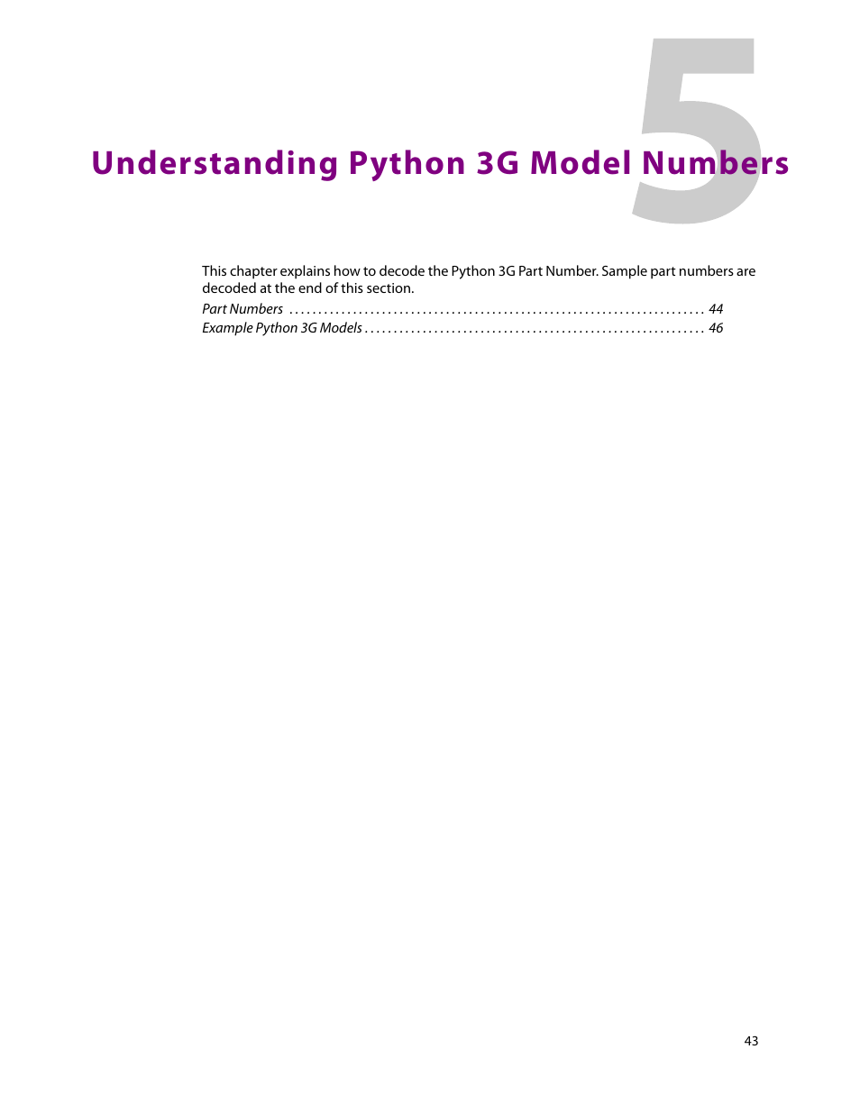 5 understanding python 3g model numbers, Understanding python 3g model numbers | Grass Valley Python 3G User Manual | Page 47 / 53