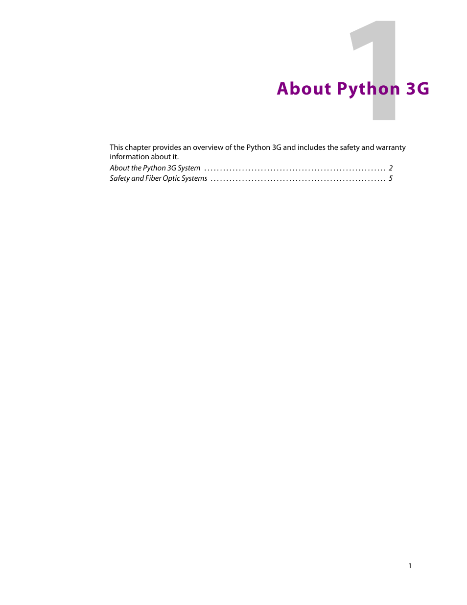 1 about python 3g, About python 3g | Grass Valley Python 3G User Manual | Page 5 / 53