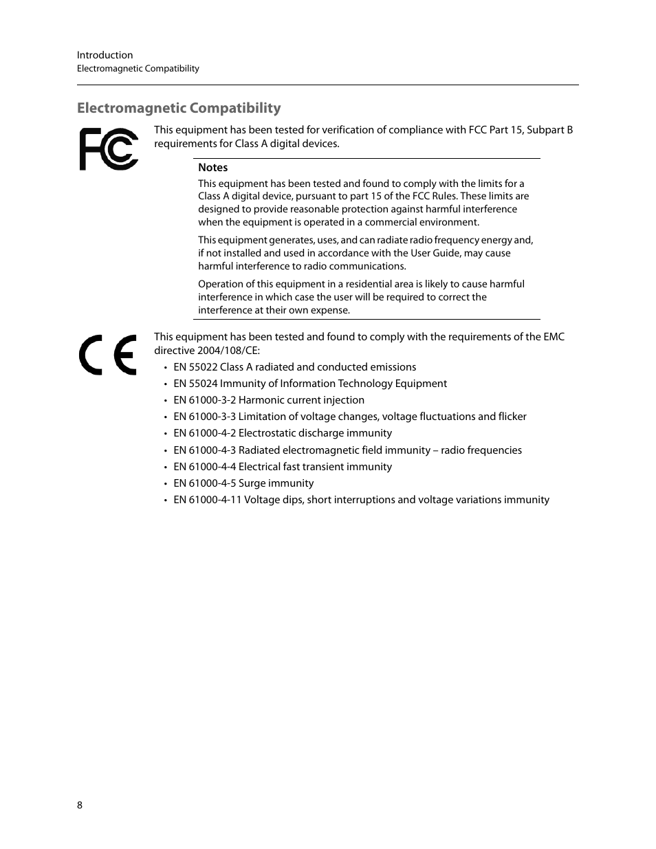 Electromagnetic compatibility | Grass Valley Rattler 4 Feb 24 2015 User Manual | Page 12 / 25