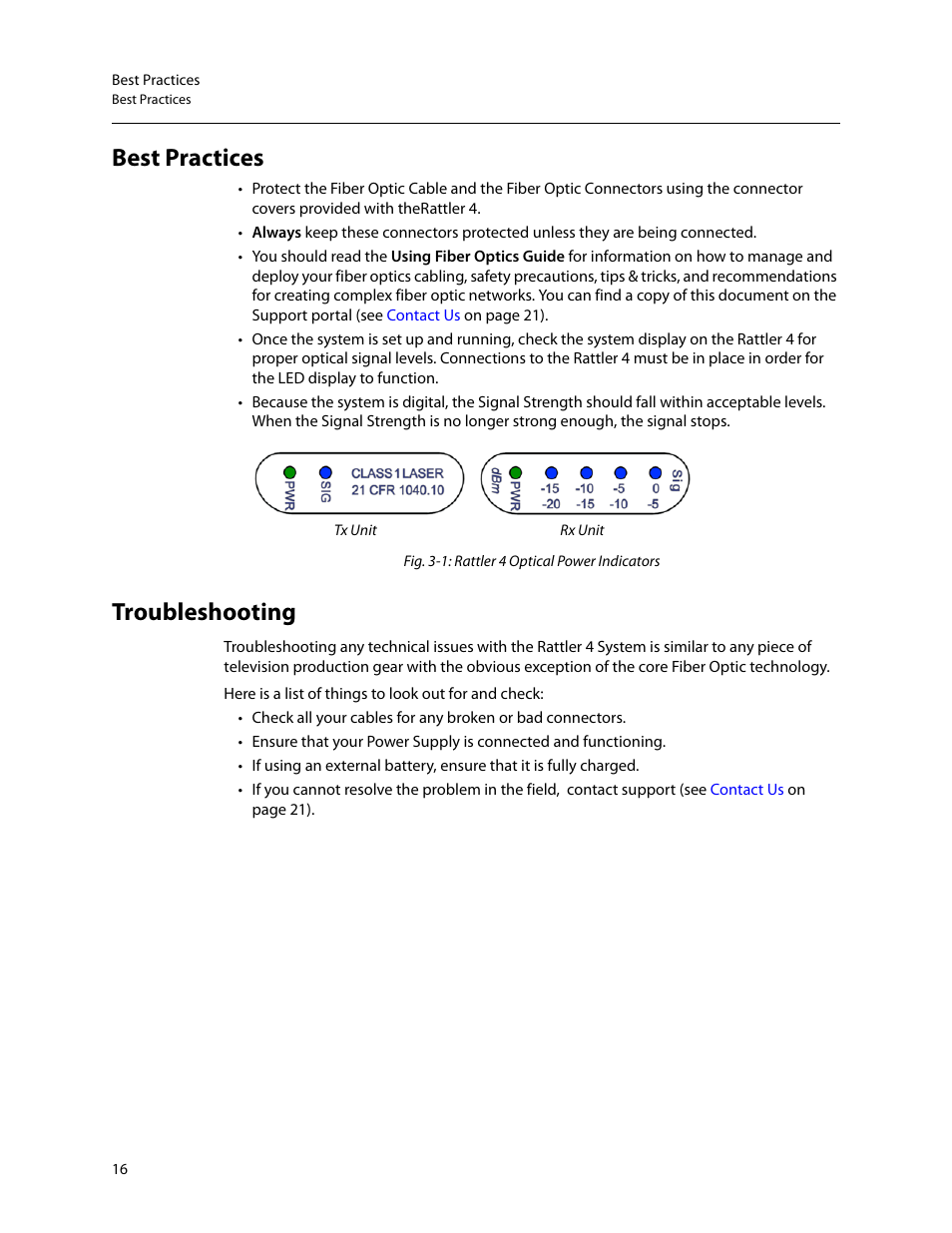 Best practices, Troubleshooting, Best practices troubleshooting | Grass Valley Rattler 4 Feb 24 2015 User Manual | Page 20 / 25