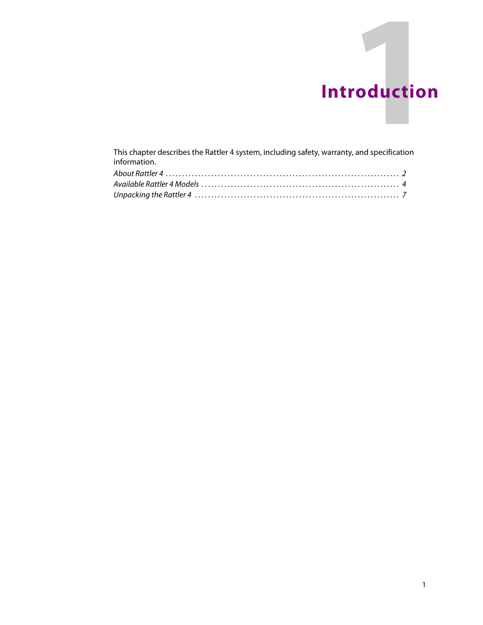Introduction, 1 introduction | Grass Valley Rattler 4 Feb 24 2015 User Manual | Page 5 / 25