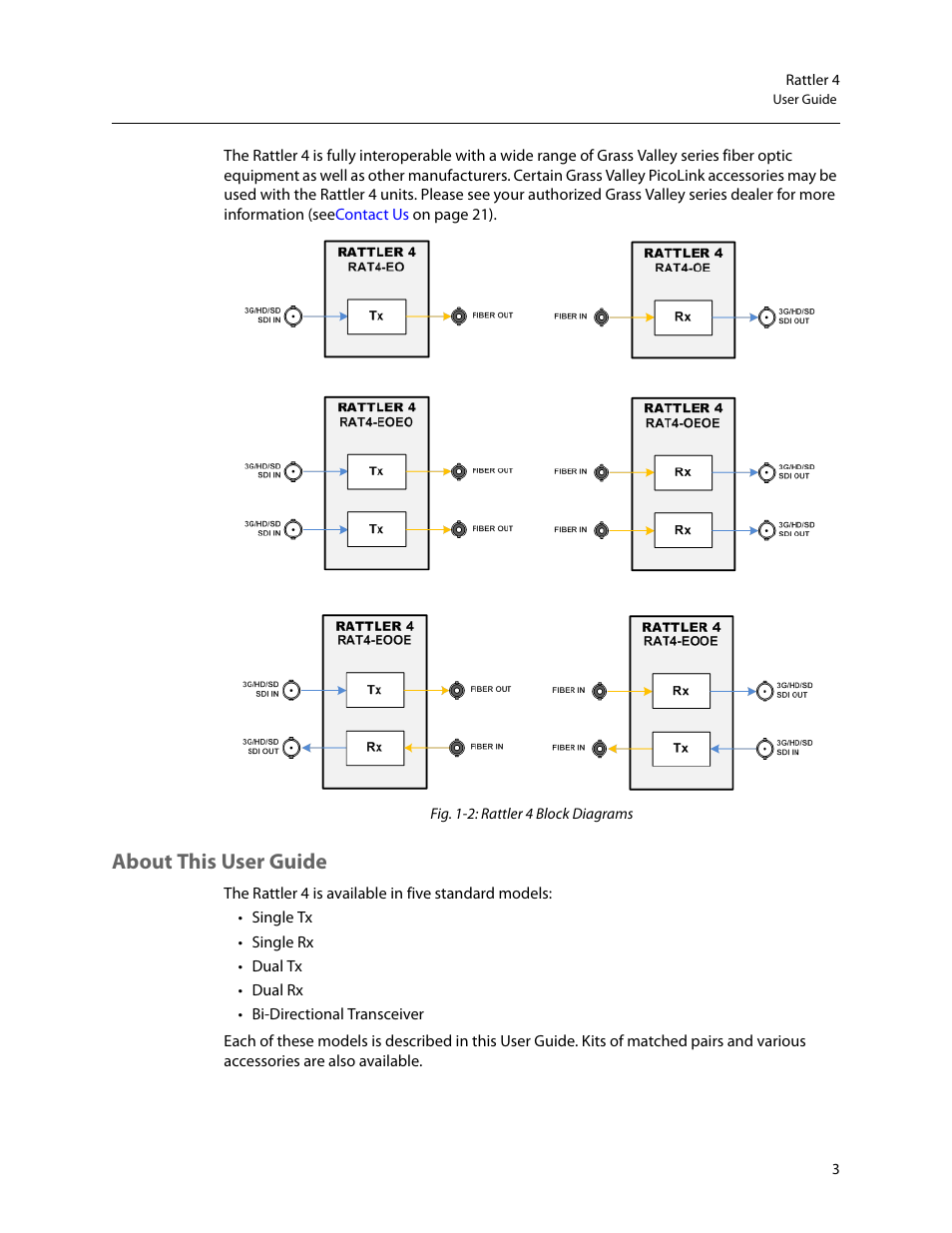 About this user guide | Grass Valley Rattler 4 Feb 24 2015 User Manual | Page 7 / 25