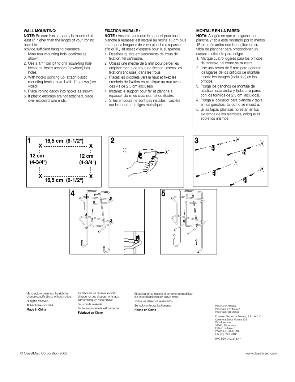 Closet Maid Ironing Caddy 1216-31 User Manual | Page 2 / 2