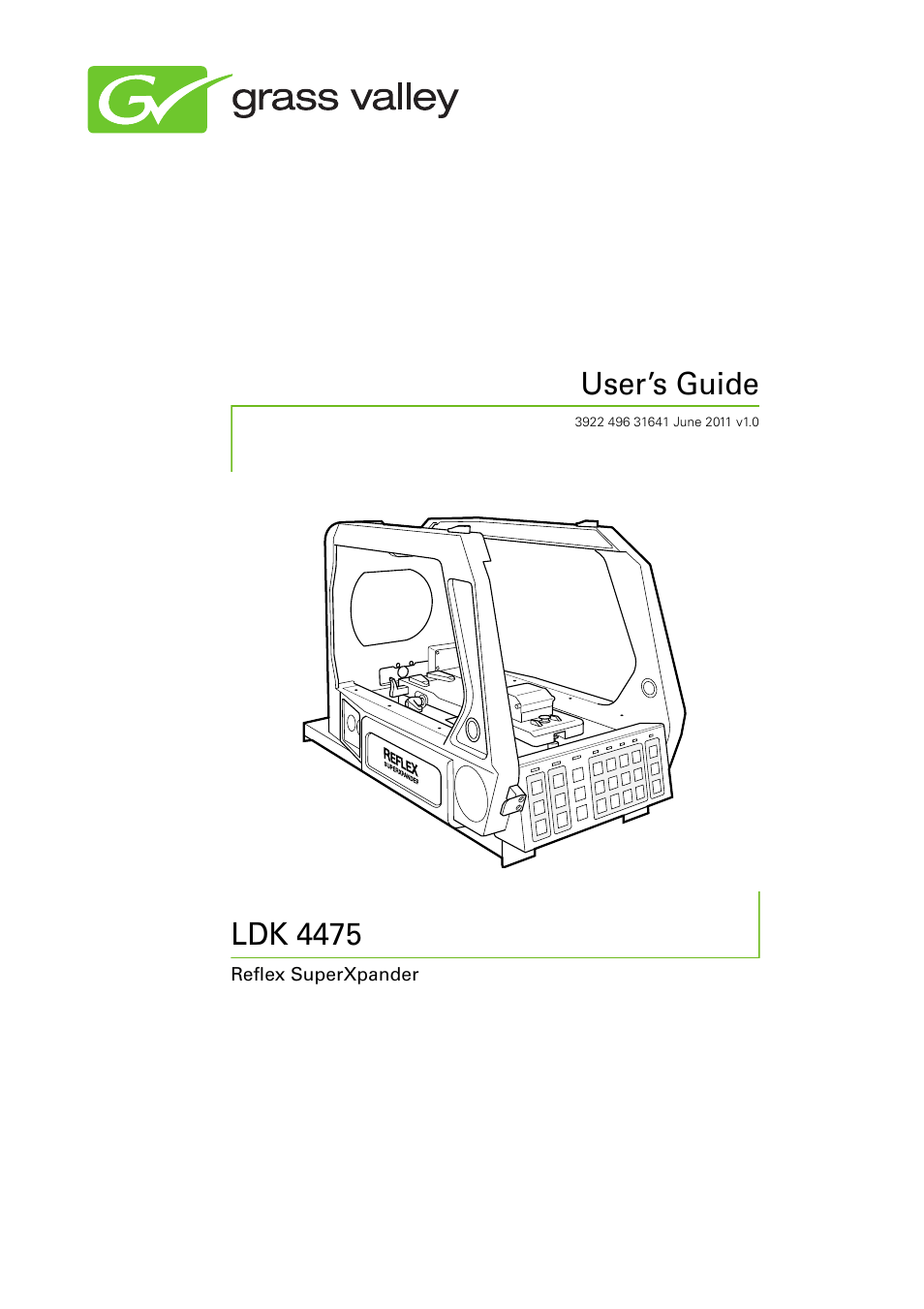 Grass Valley LDK 4475 Reflex SuperXpander User Manual | 30 pages