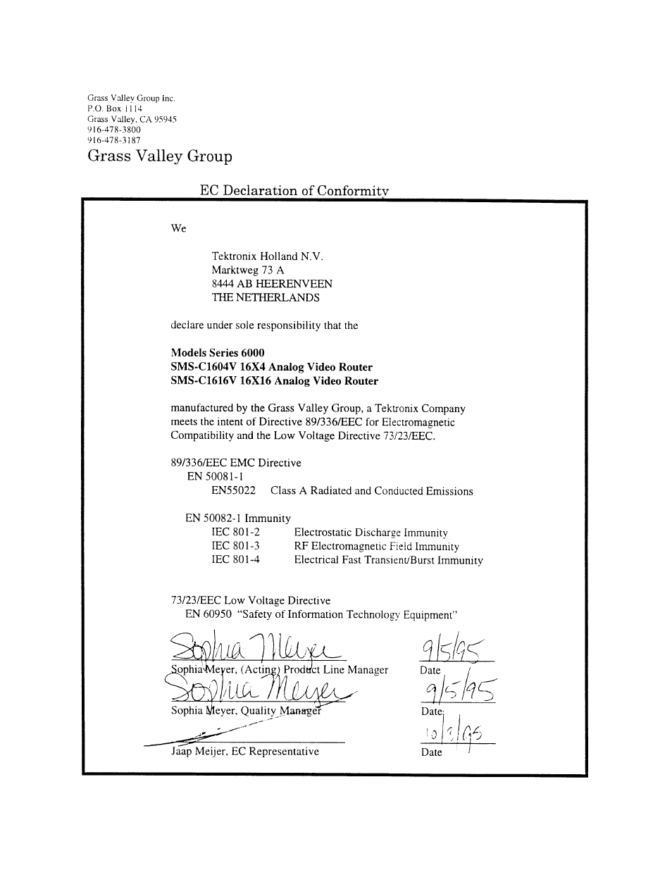 Grass Valley SMS-6000 Series User Manual | Page 3 / 126