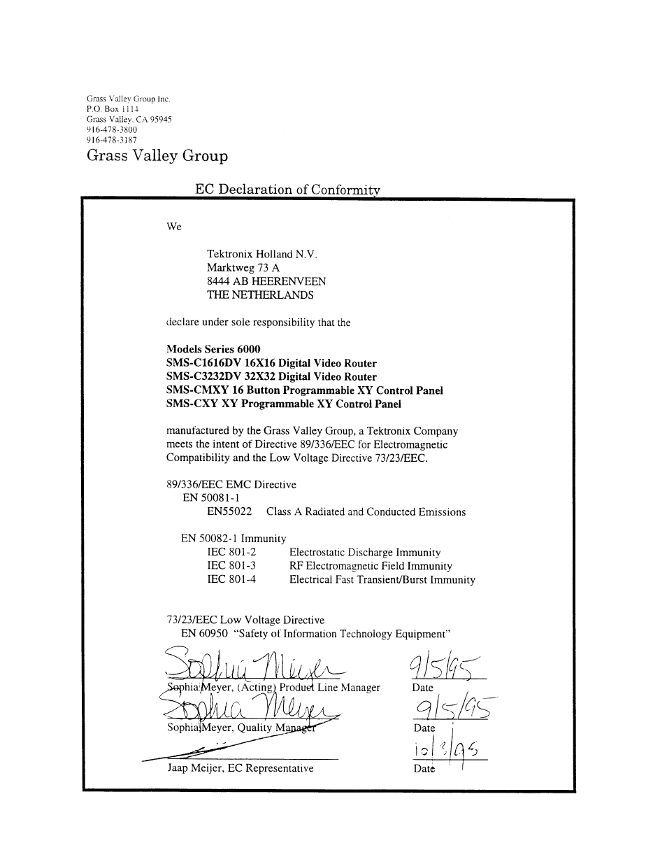 Grass Valley SMS-6000 Series User Manual | Page 4 / 126