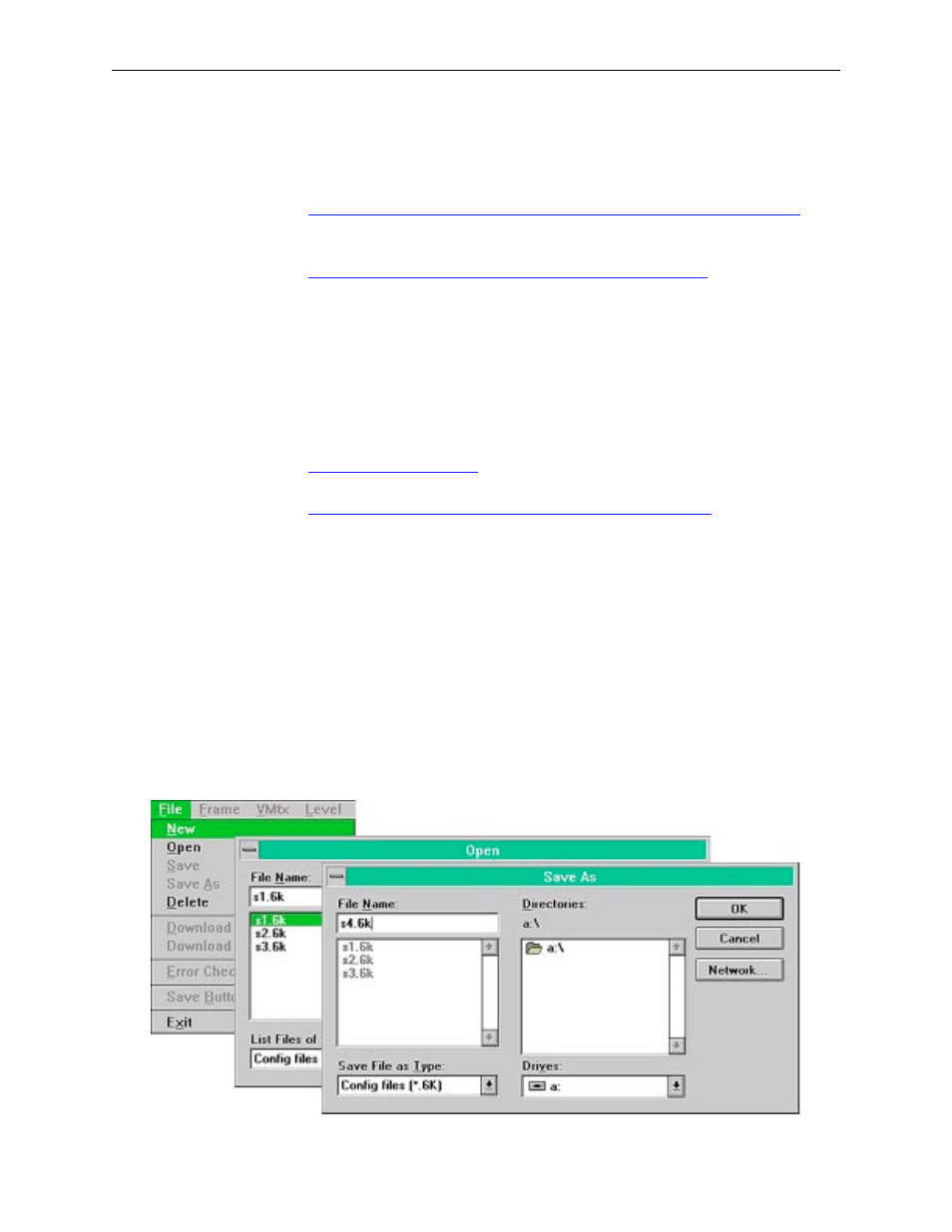 Configuring the sms-6000 router, Examples, Create a new configuration, or open and/or copy an | Configuring the sms-6000 router -3 | Grass Valley SMS-6000 Series User Manual | Page 66 / 126