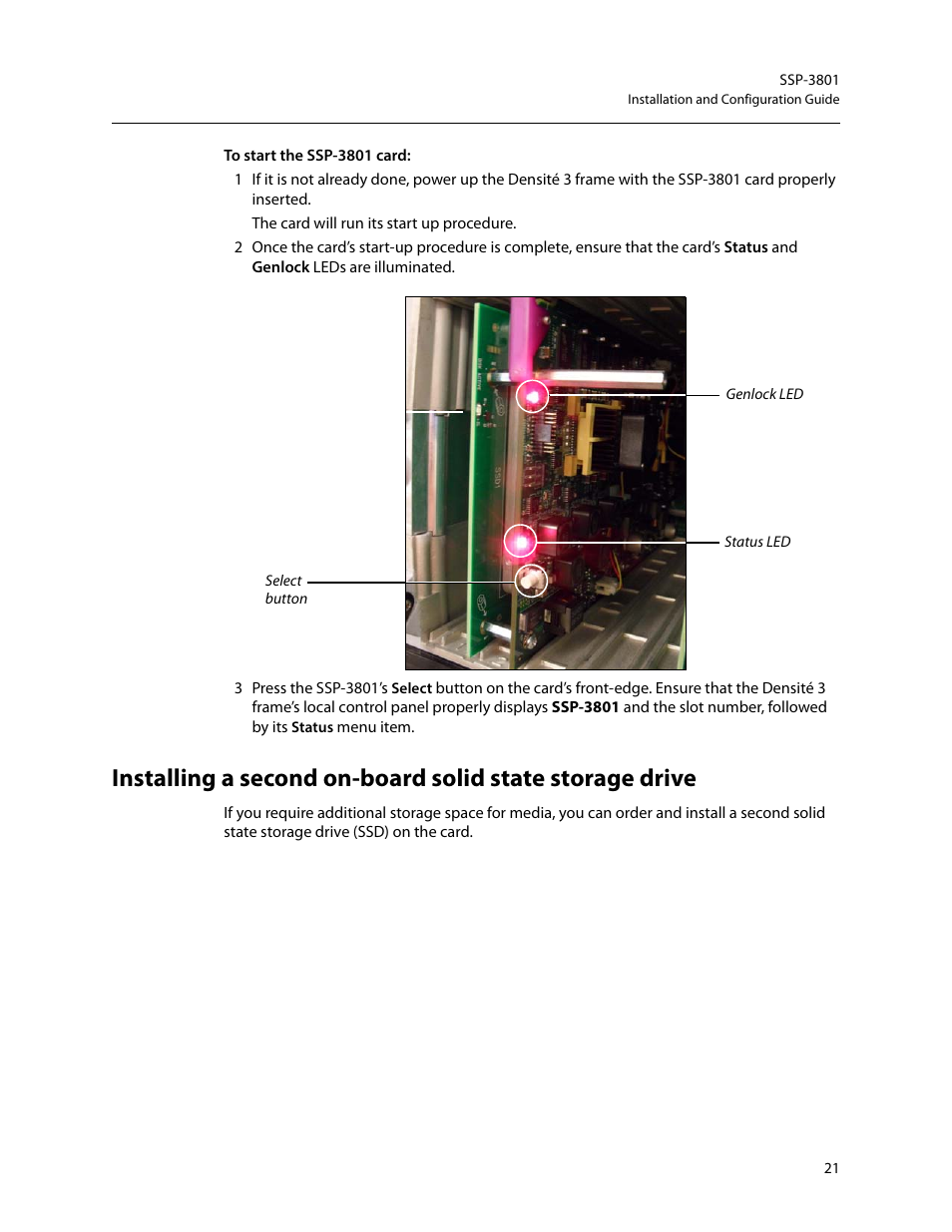 Grass Valley SSP-3801 Installation v.1.3 User Manual | Page 25 / 57