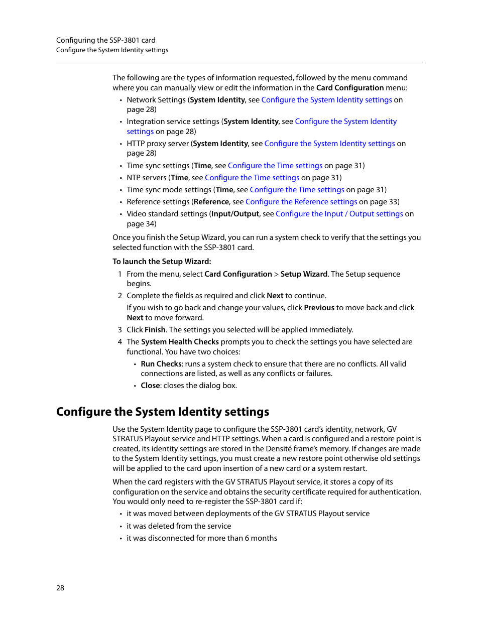 Configure the system identity settings, Configure the, System identity settings | Grass Valley SSP-3801 Installation v.1.3 User Manual | Page 32 / 57