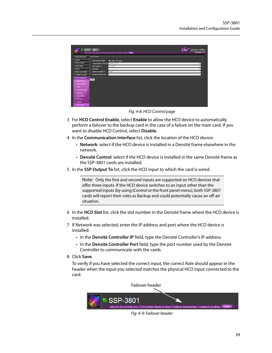 Grass Valley SSP-3801 Installation v.1.3 User Manual | Page 43 / 57