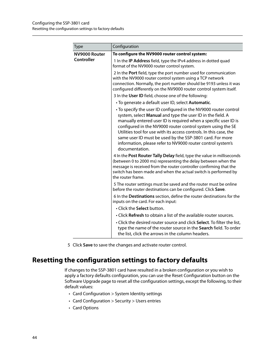 Grass Valley SSP-3801 Installation v.1.3 User Manual | Page 48 / 57