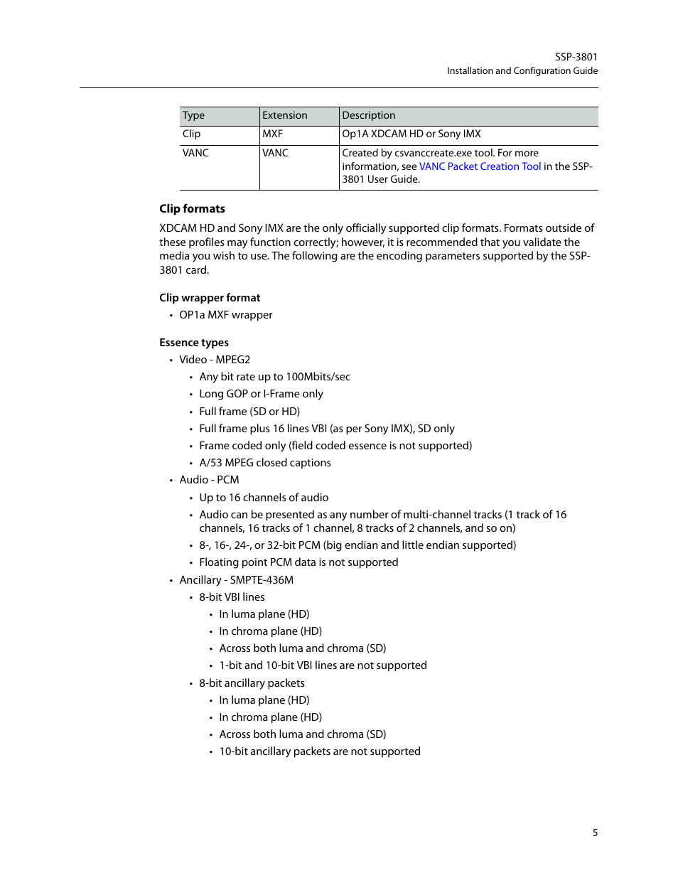 Grass Valley SSP-3801 Installation v.1.3 User Manual | Page 9 / 57