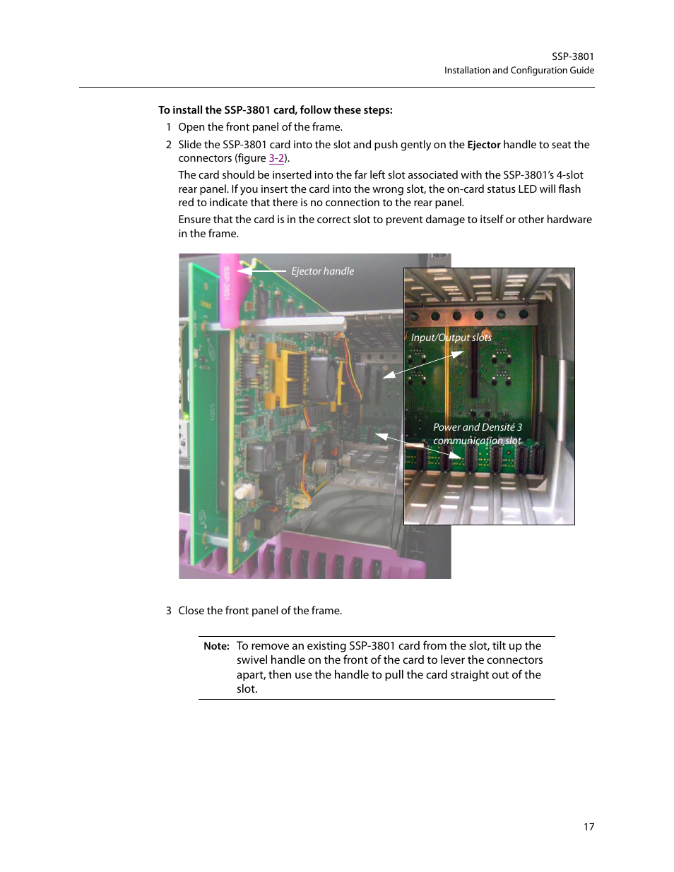 Grass Valley SSP-3801 Installation v.1.2 User Manual | Page 21 / 56