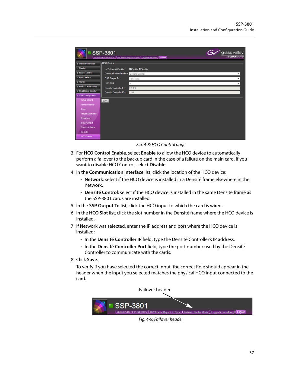 Grass Valley SSP-3801 Installation v.1.2 User Manual | Page 41 / 56