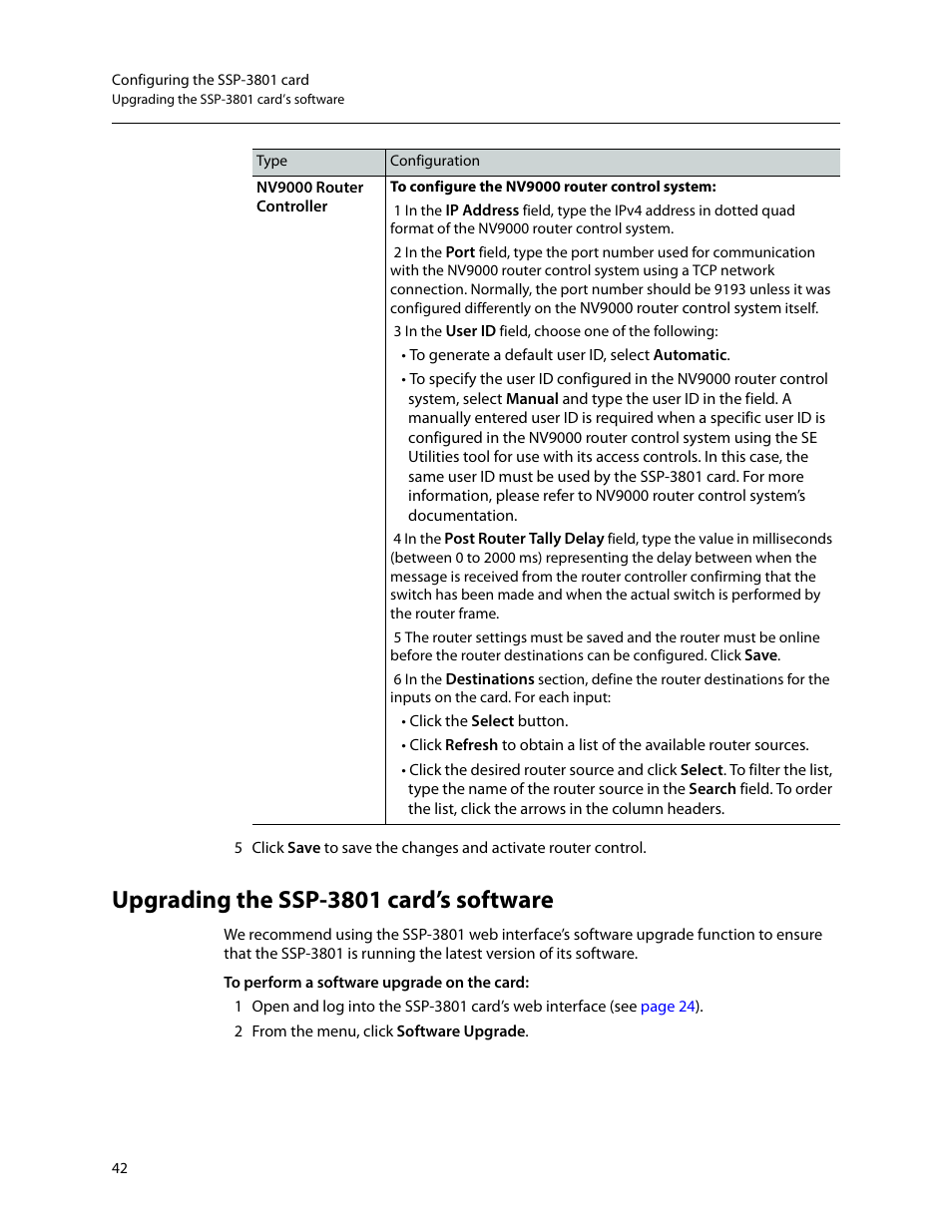 Upgrading the ssp-3801 card’s software | Grass Valley SSP-3801 Installation v.1.2 User Manual | Page 46 / 56