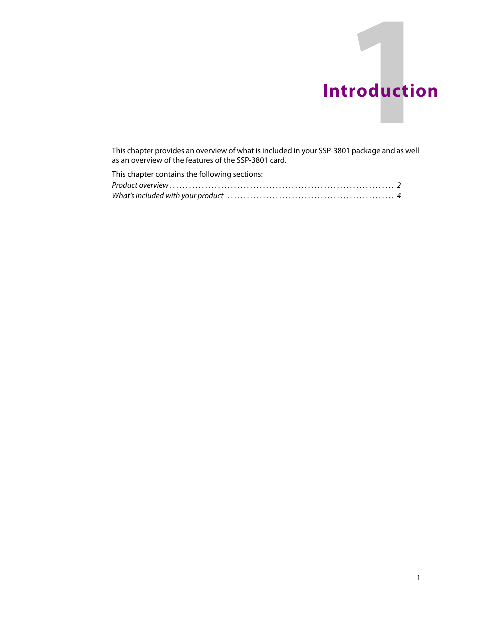 Introduction, 1 introduction | Grass Valley SSP-3801 Installation v.1.2 User Manual | Page 5 / 56