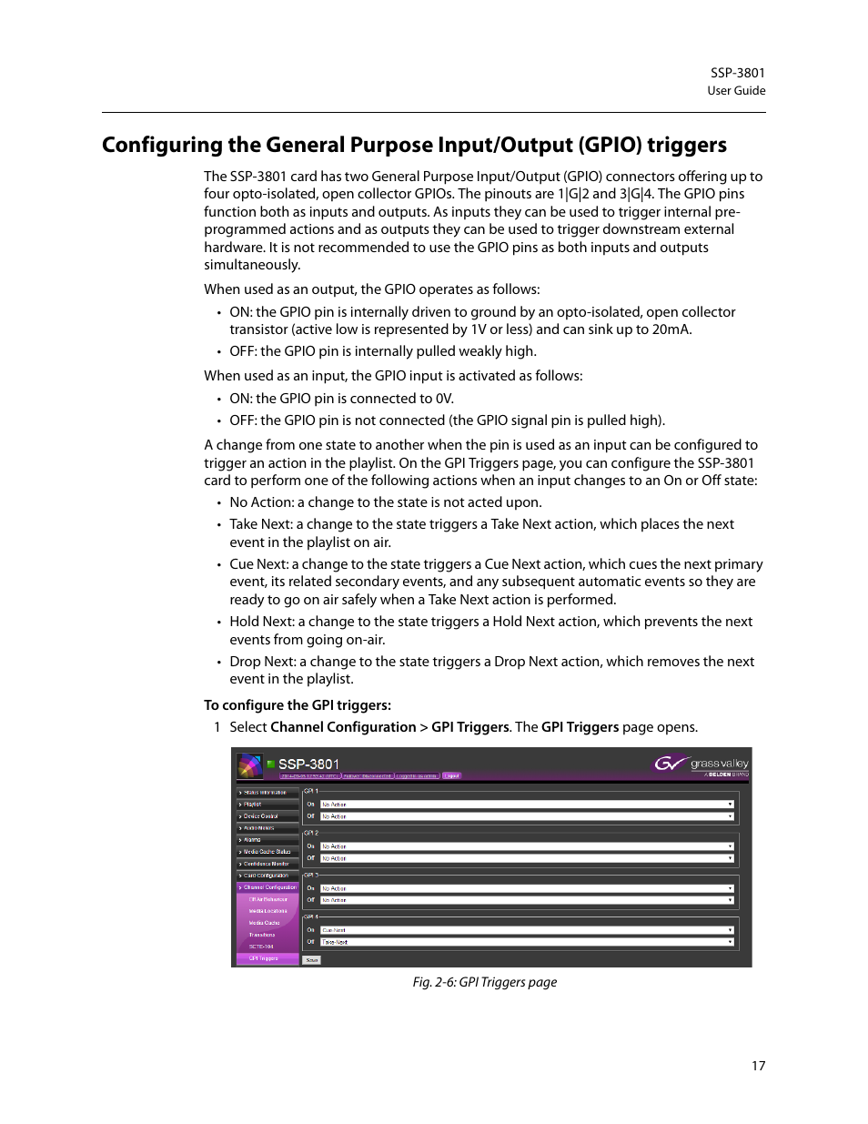 Grass Valley SSP-3801 User Guide v.1.3 User Manual | Page 21 / 79