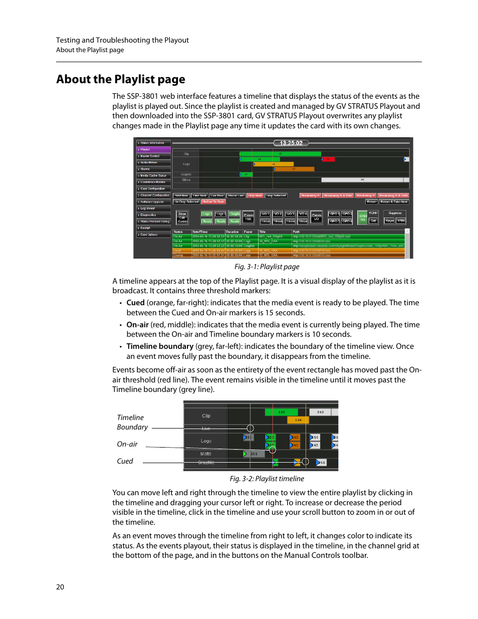 About the playlist page | Grass Valley SSP-3801 User Guide v.1.3 User Manual | Page 24 / 79