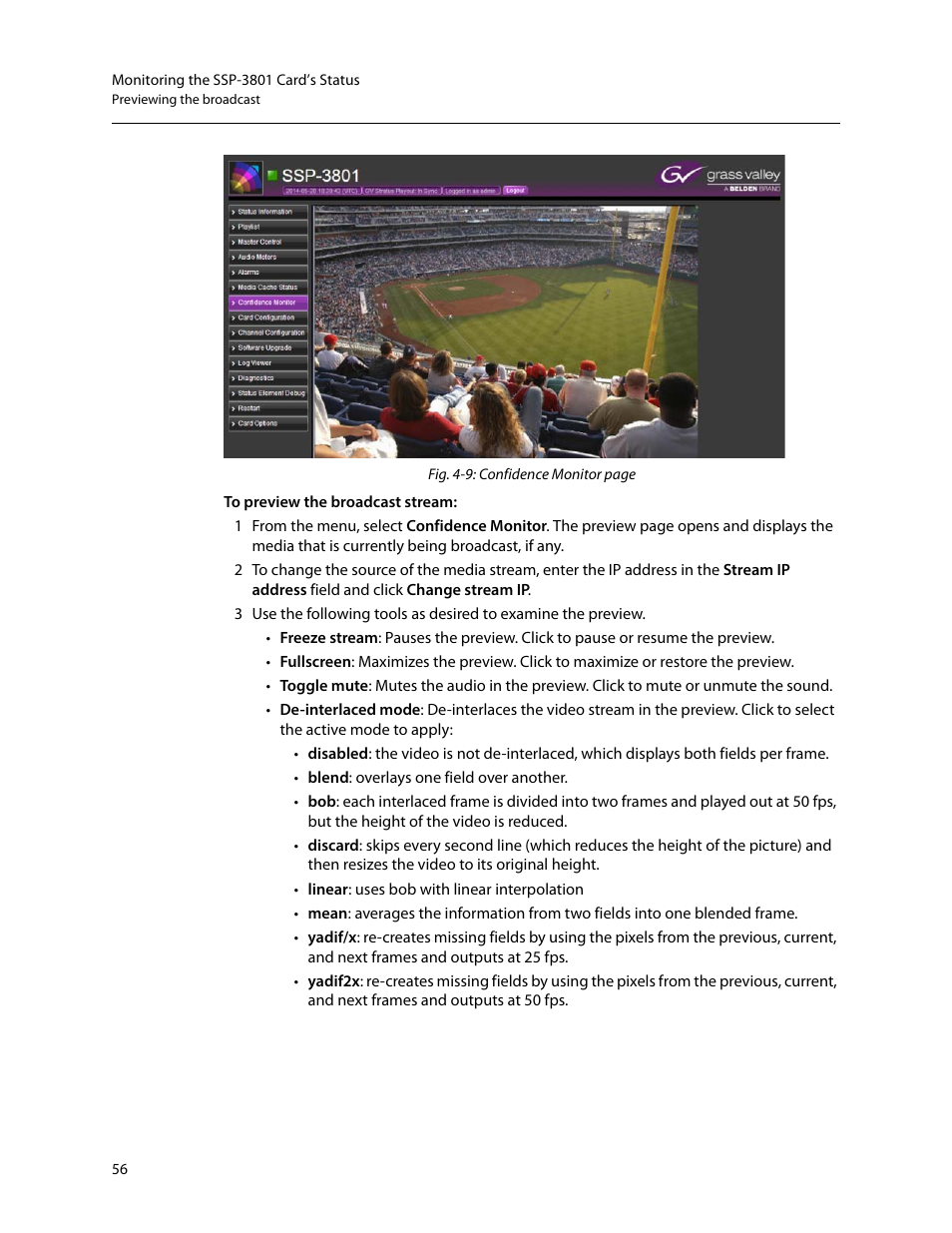 Grass Valley SSP-3801 User Guide v.1.3 User Manual | Page 60 / 79