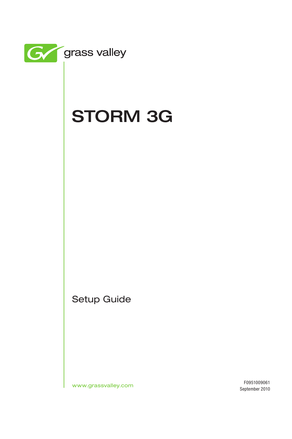 Grass Valley STORM 3G User Manual | 59 pages
