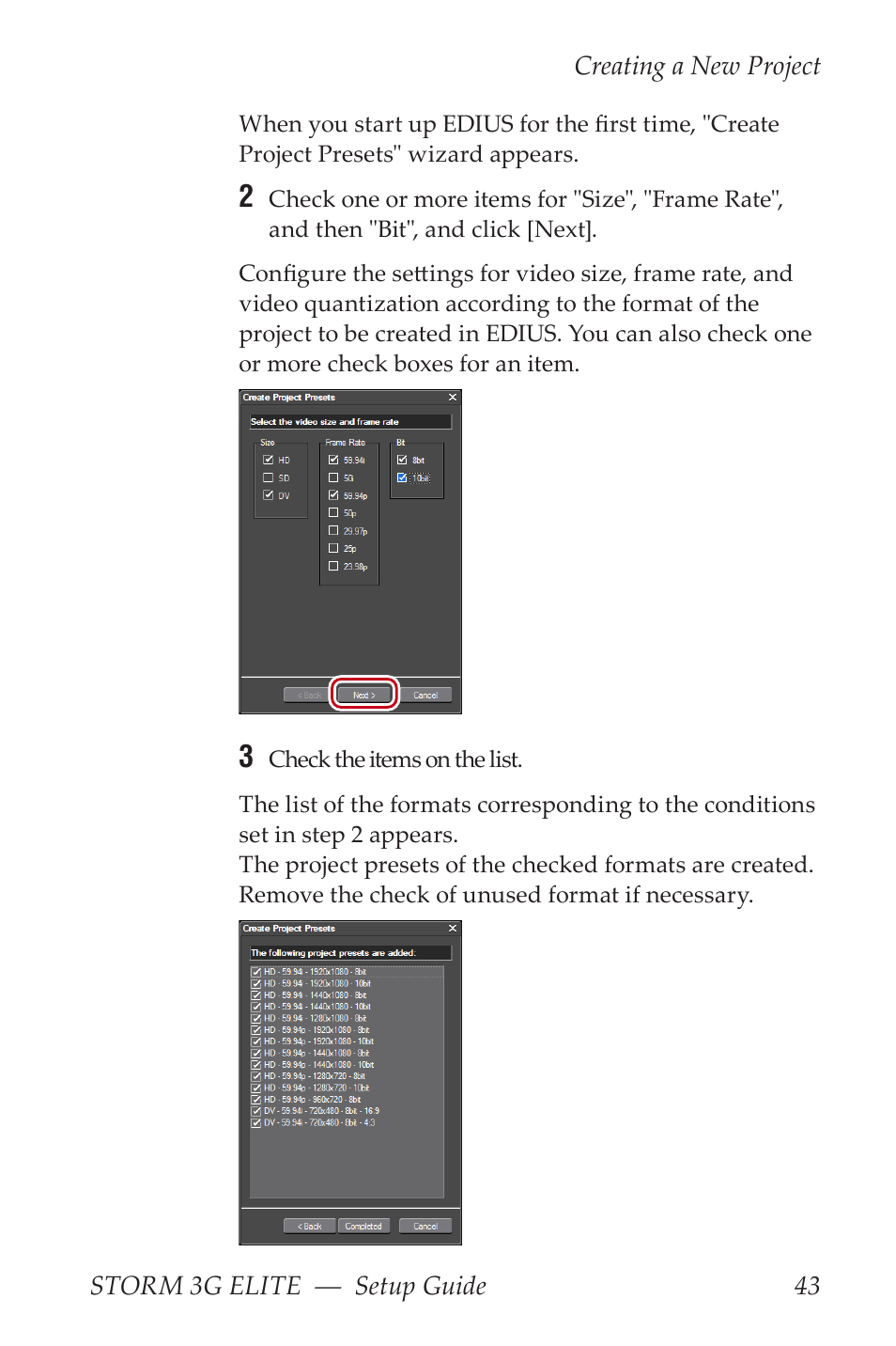 Grass Valley STORM 3G Elite User Manual | Page 43 / 77