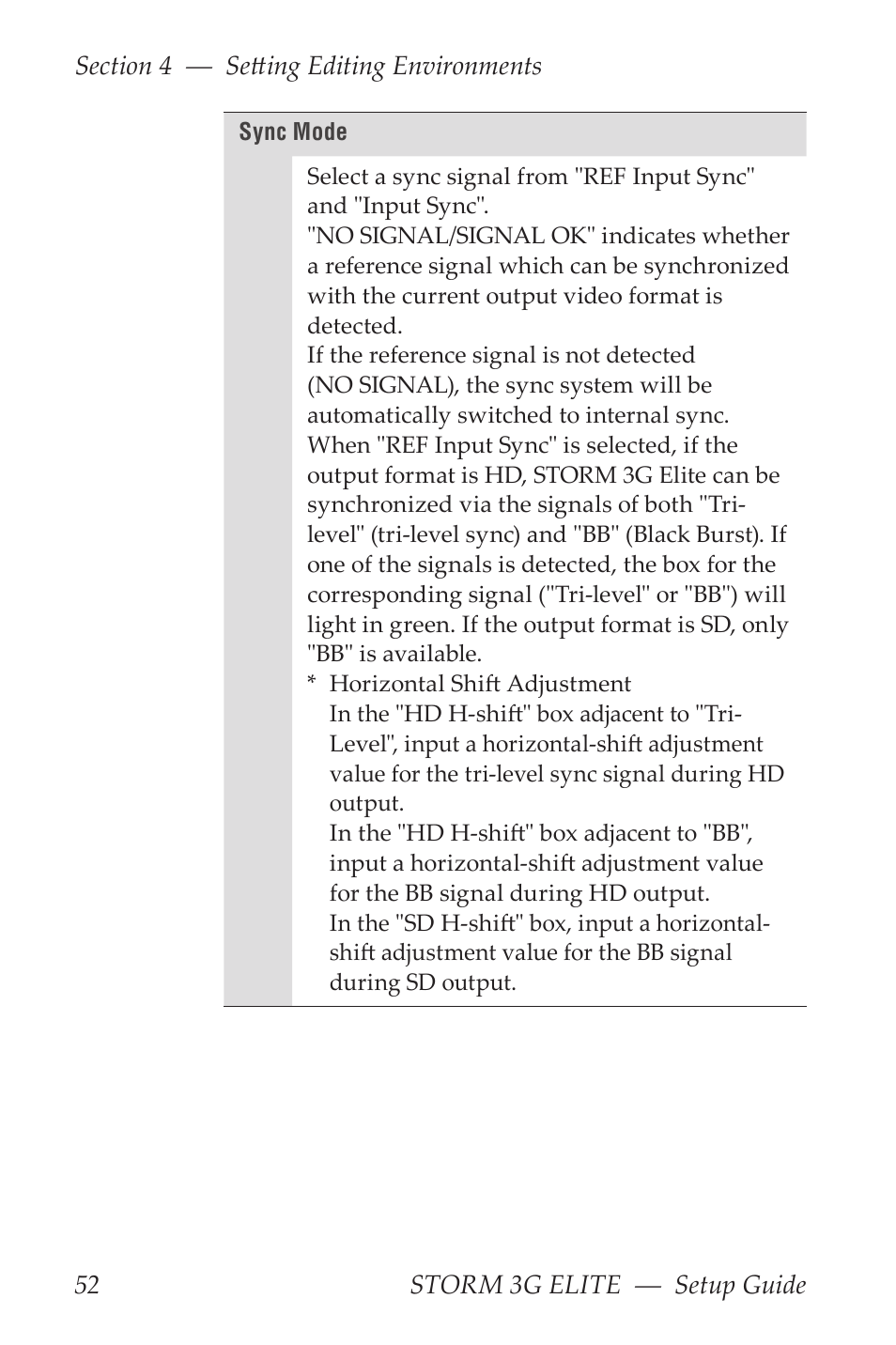 Grass Valley STORM 3G Elite User Manual | Page 52 / 77