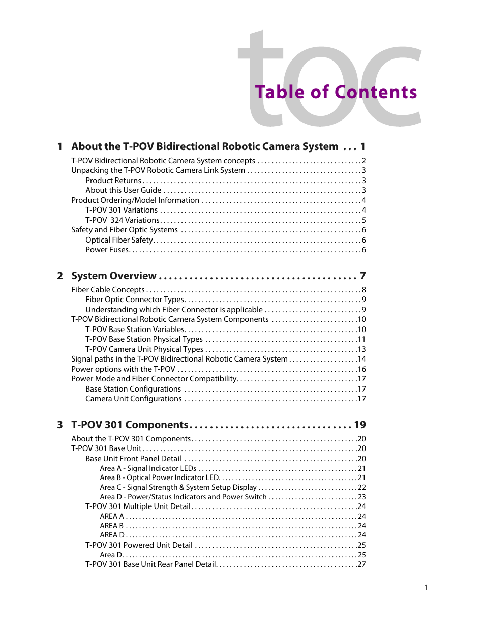 Grass Valley T-POV Bidirectional Robotic User Manual | Page 3 / 89