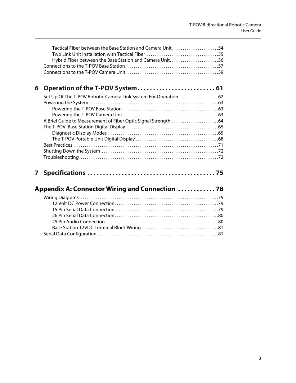 6 operation of the t-pov system | Grass Valley T-POV Bidirectional Robotic User Manual | Page 5 / 89