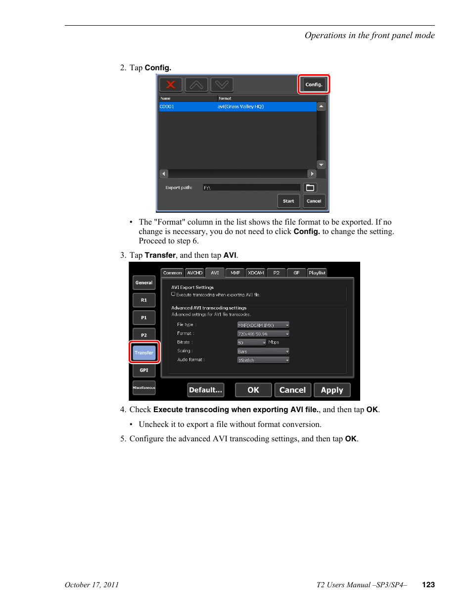 Grass Valley T2 Classic iDDR User Manual | Page 123 / 126