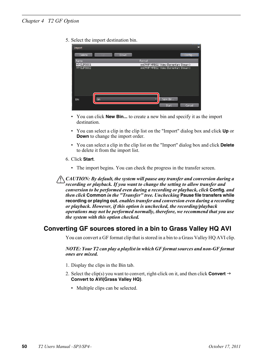 Grass Valley T2 Classic iDDR User Manual | Page 50 / 126